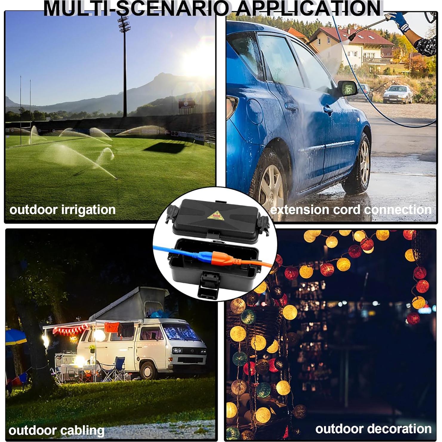 Caja Eléctrica Exterior Impermeable DIQMIAQ Negra 19.3x9.9x8.4cm