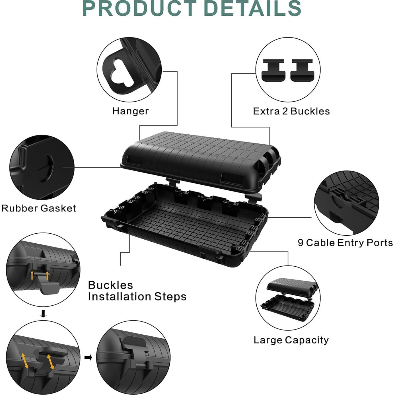 Caja de Extensión Exterior H HUNLEE IP54 Paquete de 3
