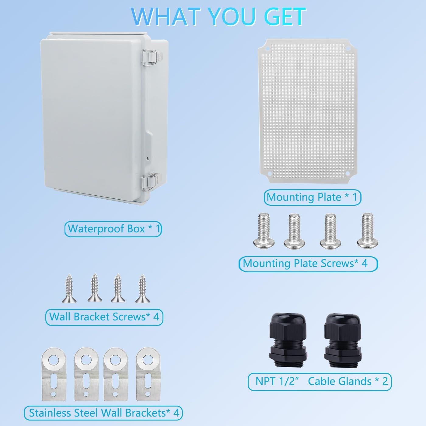 Caja de Conexiones Impermeable IP67 LuSumtly 280x190x140mm