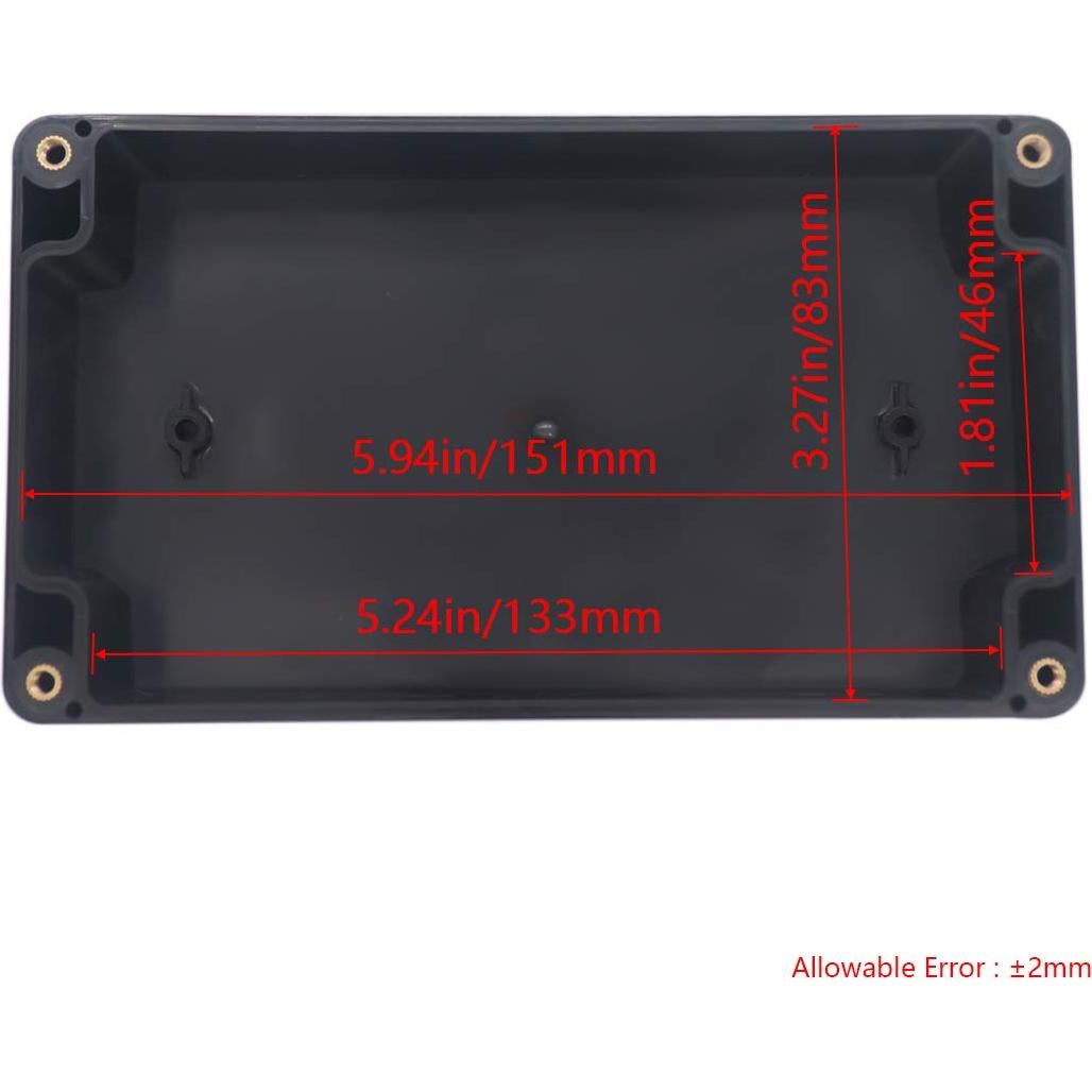 Caja de Proyecto Raculety IP65 Negra 158x90x60mm