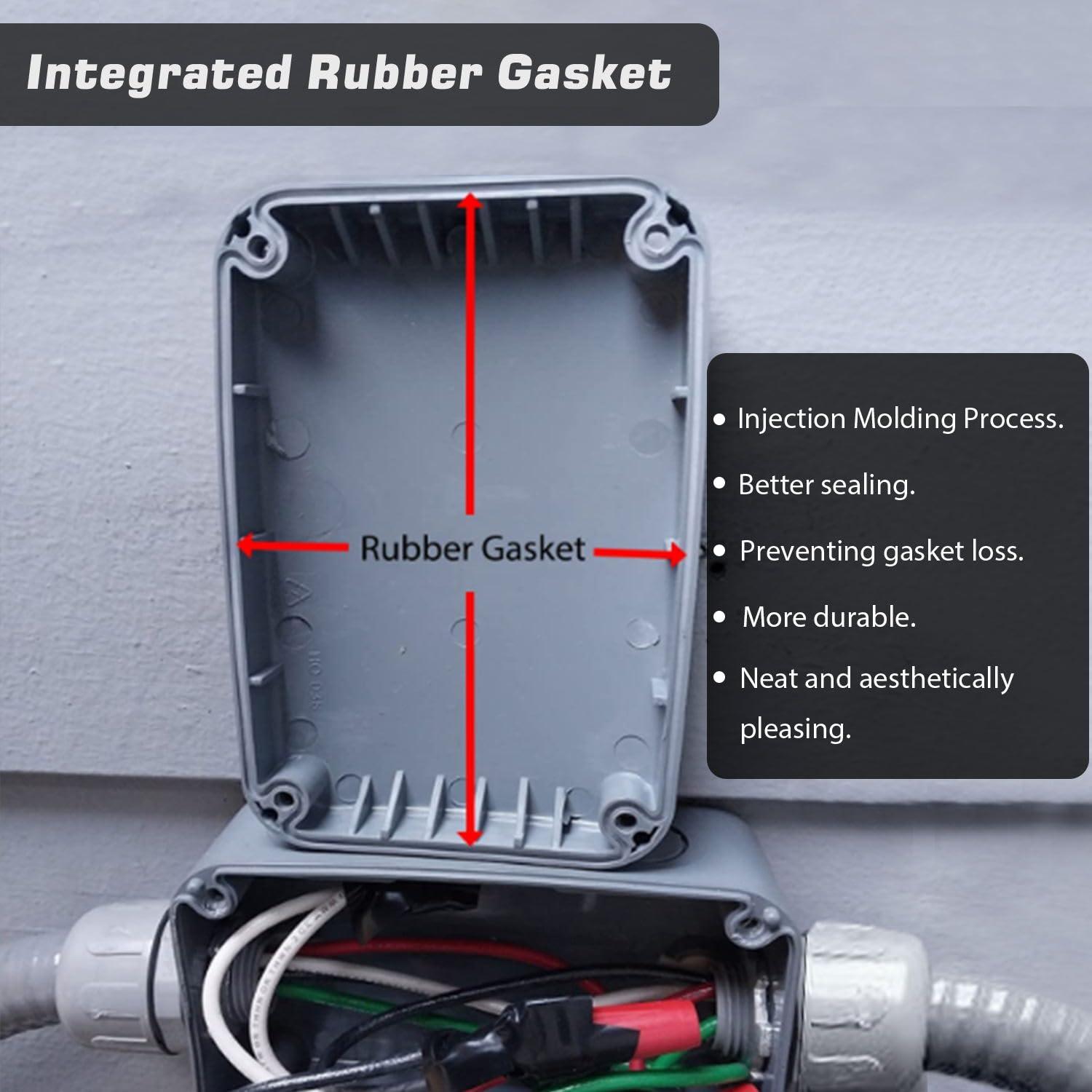 Caja de Conexiones IP66 Nineleaf 125x86x62mm Gris