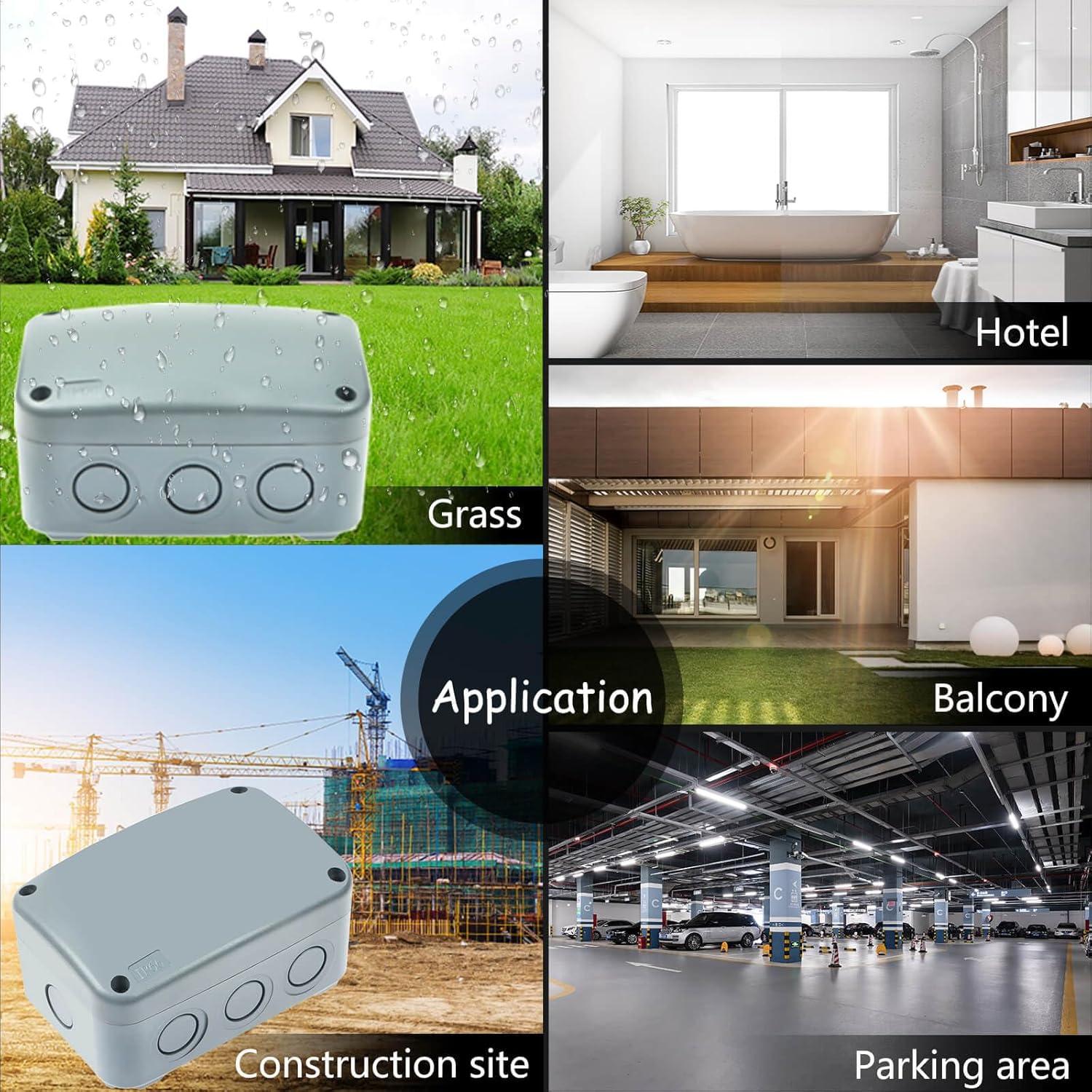 Caja de Conexiones IP66 Nineleaf 125x86x62mm Gris