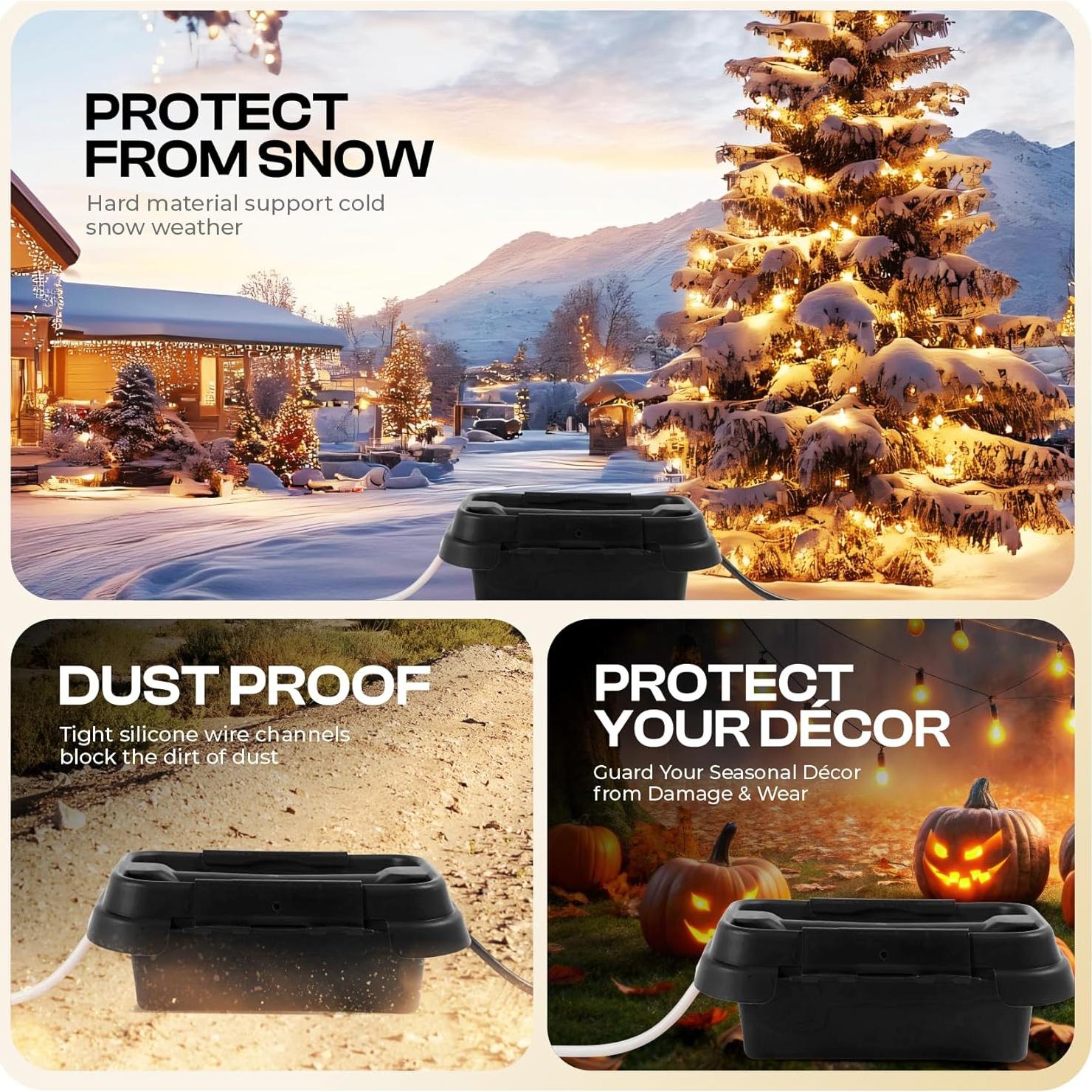 SockitBox Caja Eléctrica Impermeable Pequeña Negra