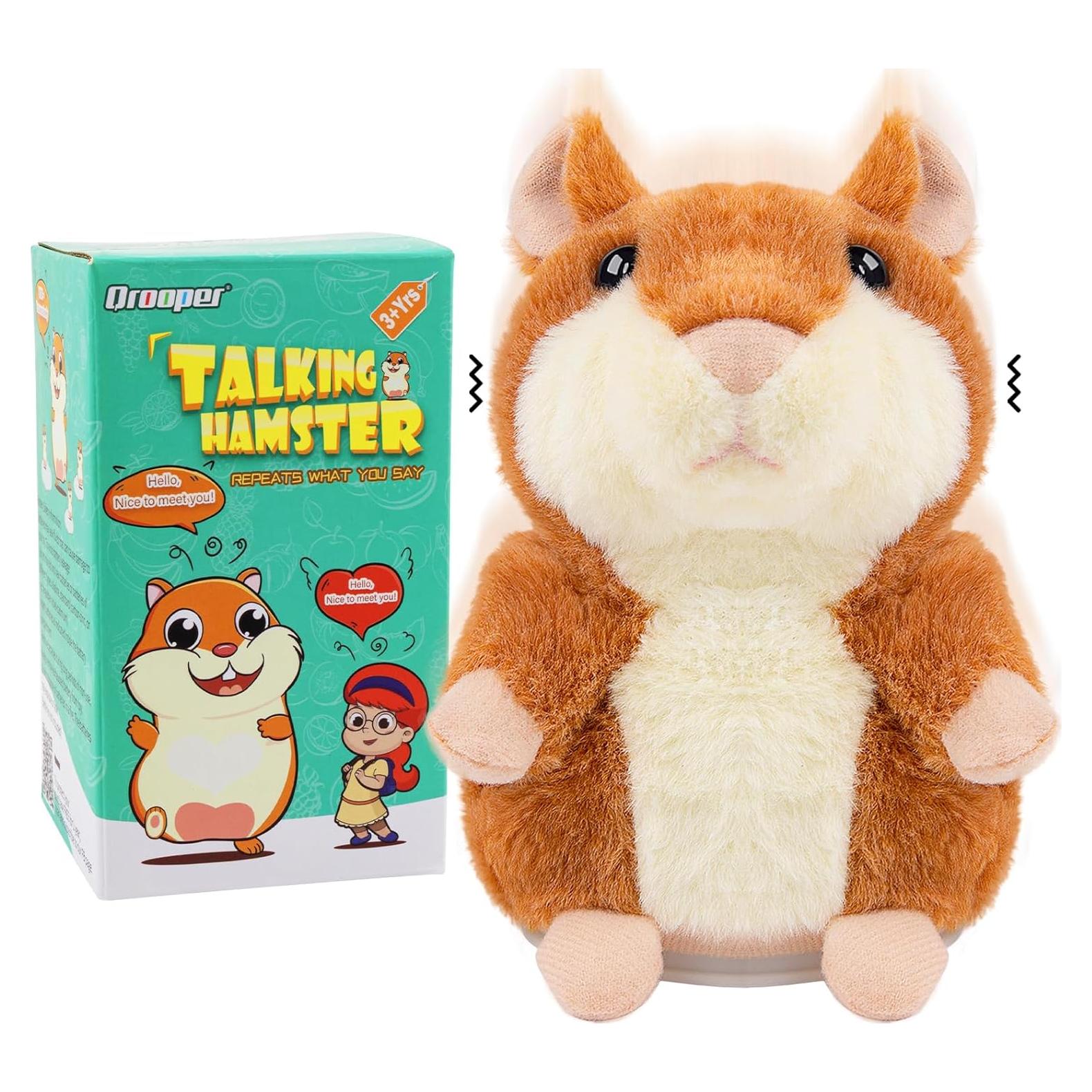 Hamster Hablante Qrooper Interactivo 10x8x15cm para Niños