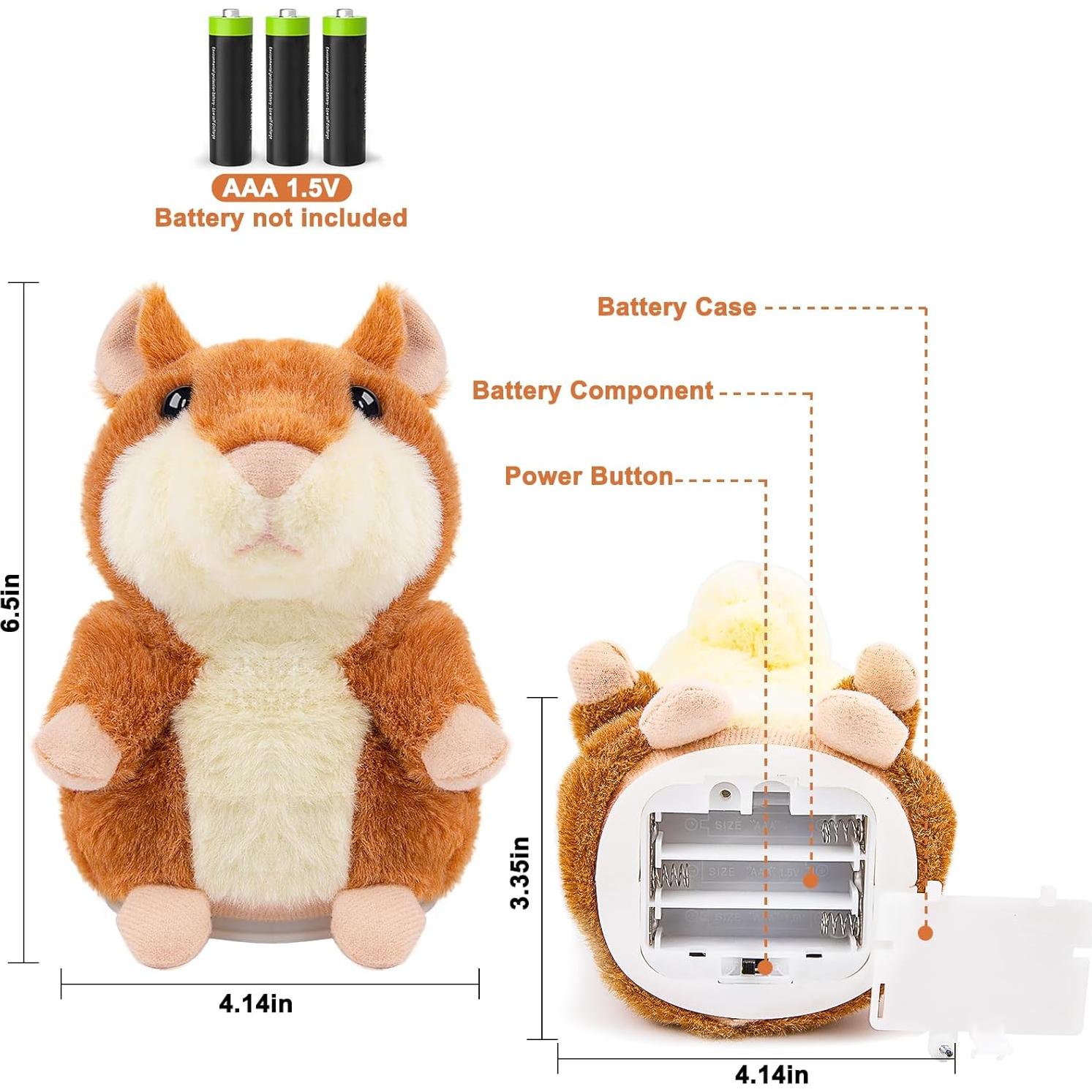 Hamster Hablante Qrooper Interactivo 10x8x15cm para Niños