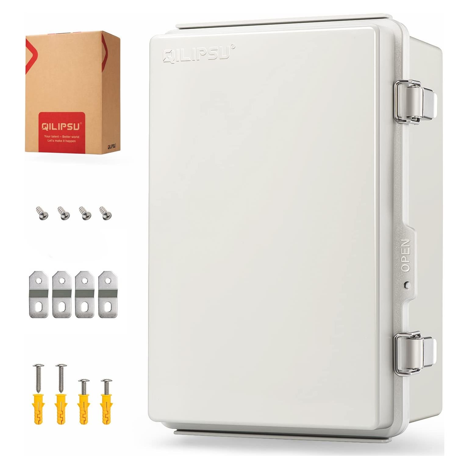 Caja Eléctrica Exterior QILIPSU IP67 290x190x140mm Gris