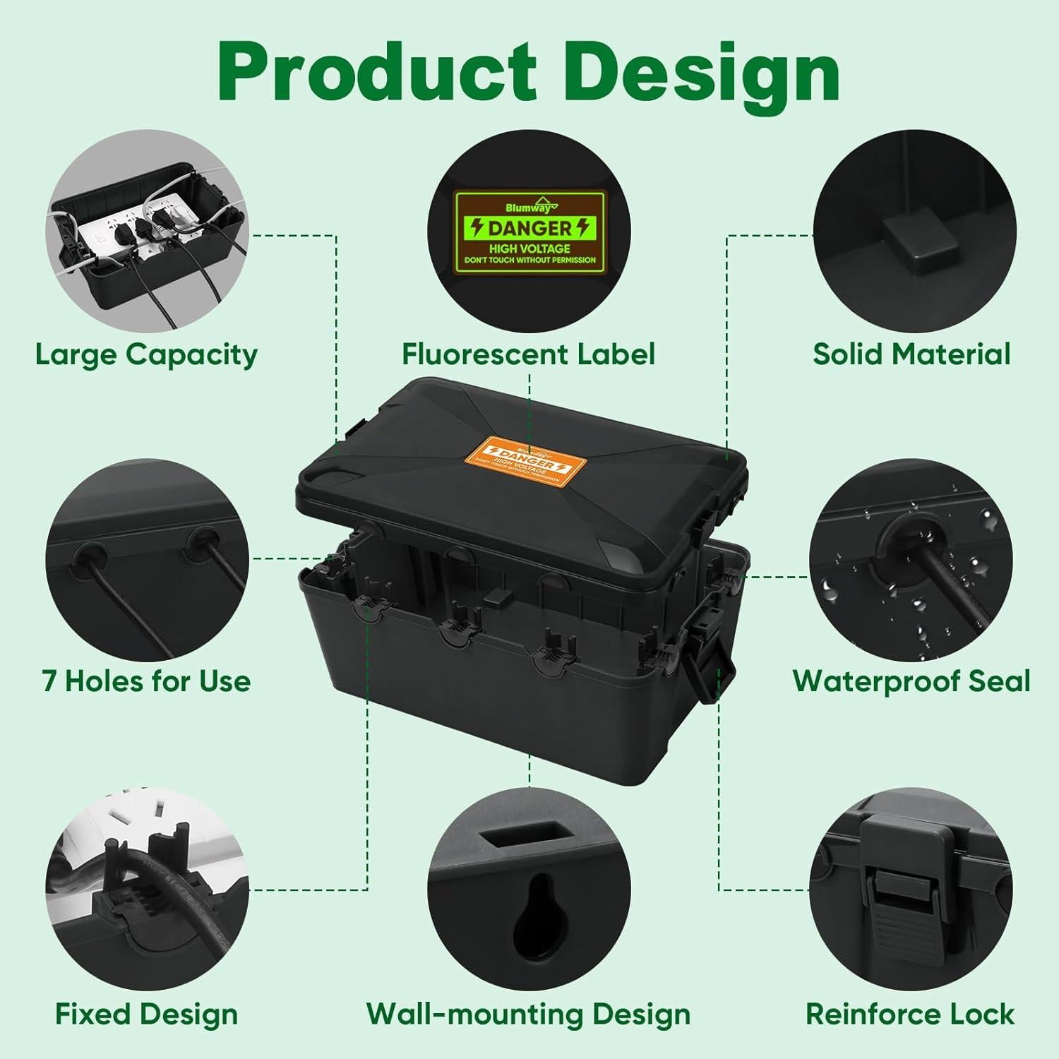 Caja Eléctrica Exterior Grande Blumway IP54 31.75x21.59x12.7cm