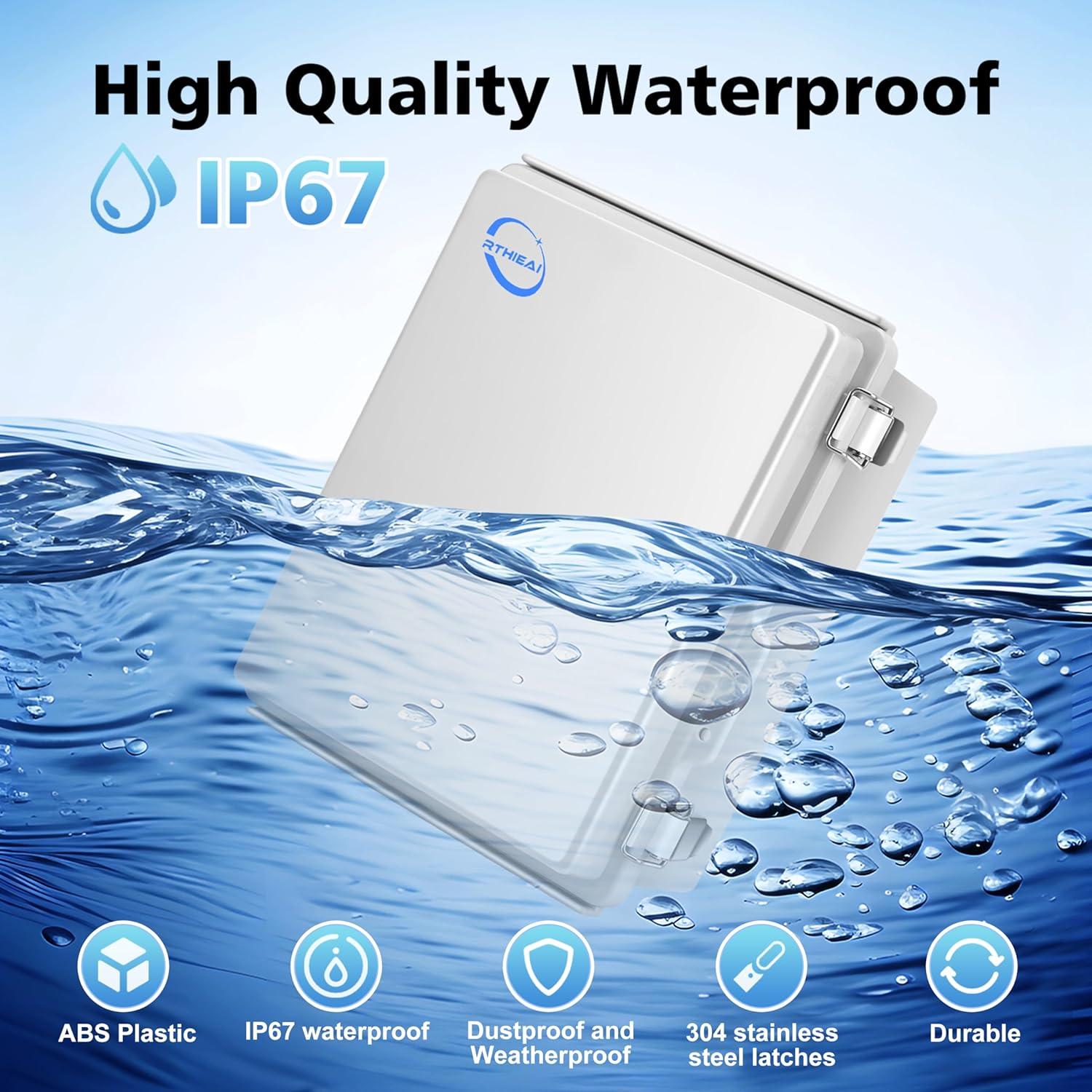 Caja de Conexiones Exterior IP67 RTHIEAI 22x17x11cm Gris