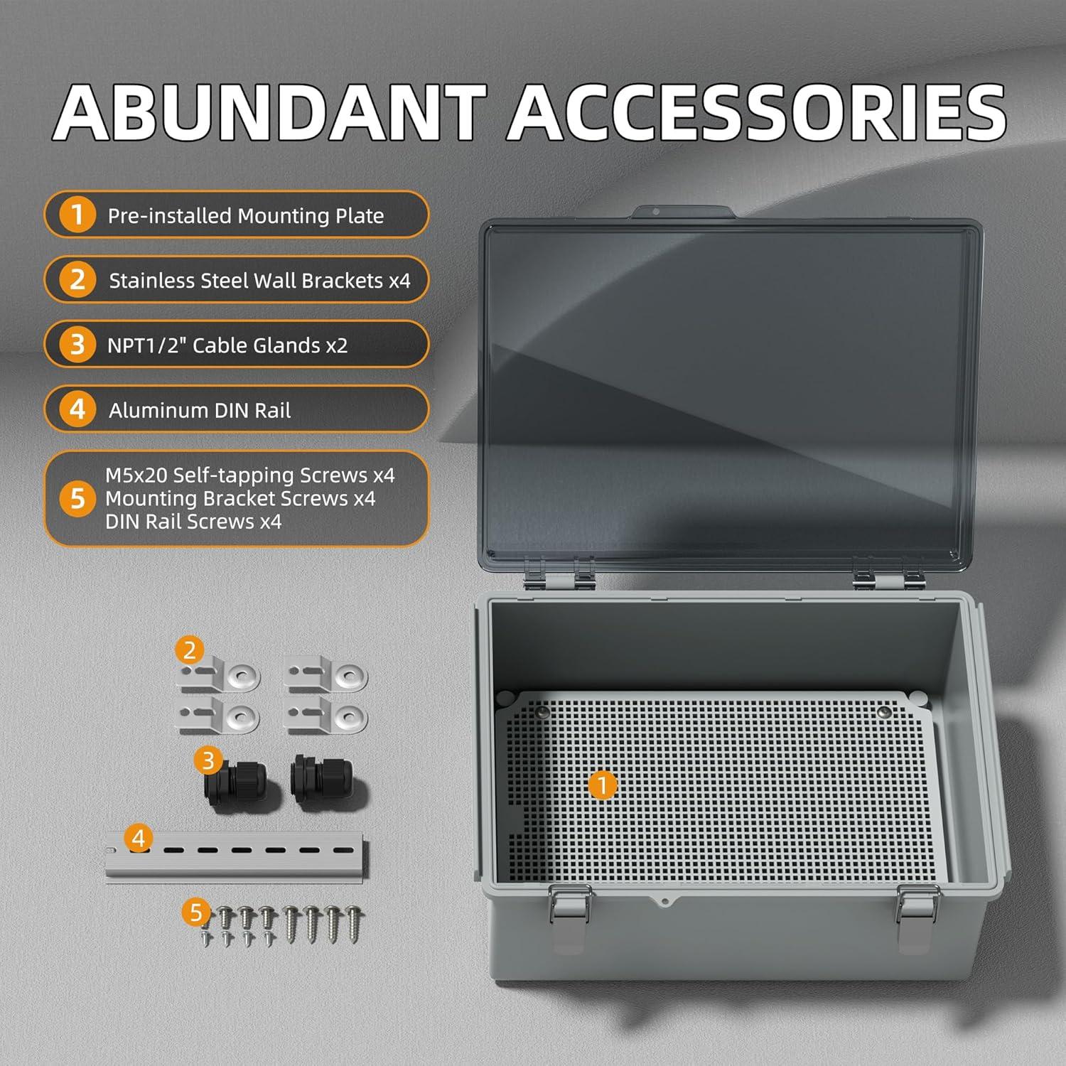 Caja Eléctrica Exterior Impermeable Joinfworld 14x19x29 cm