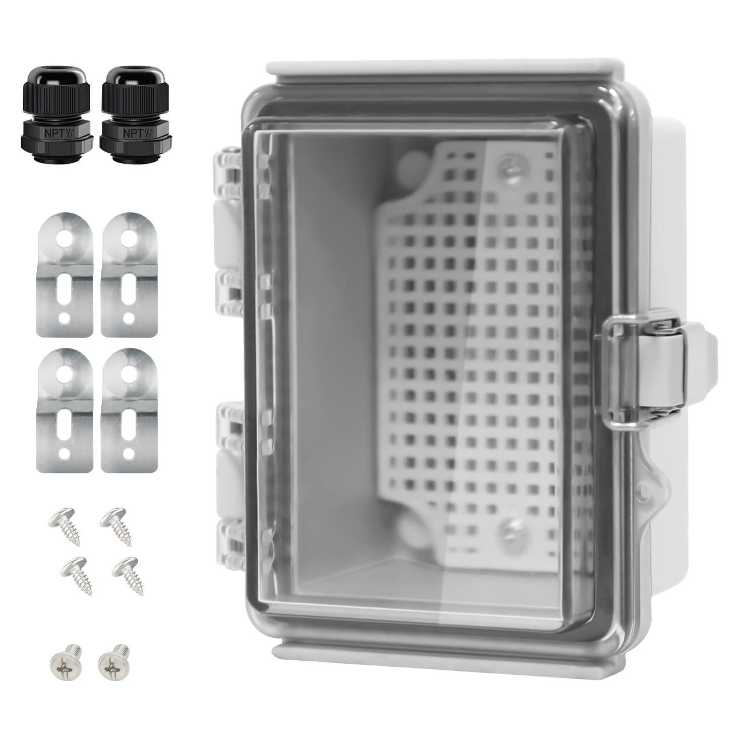 Caja Eléctrica LeMotech IP67 Tapa Transparente 11.94x8.89cm