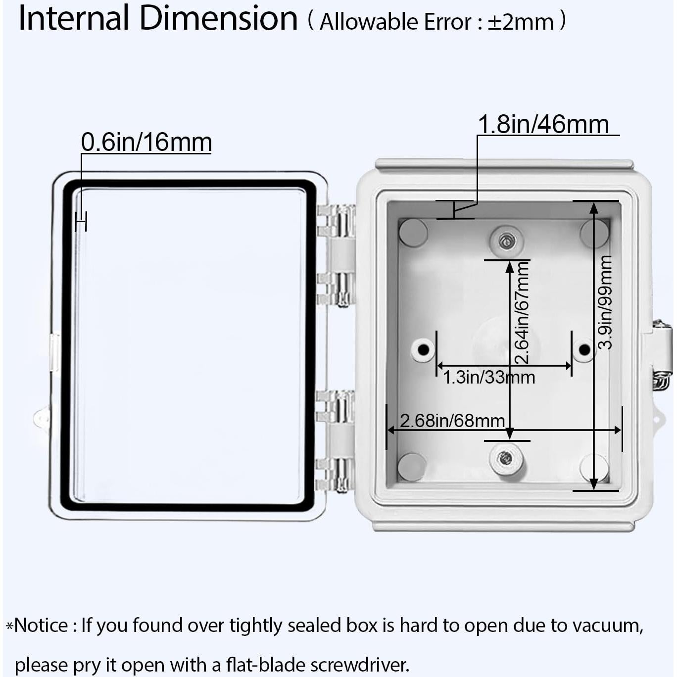 Caja Eléctrica LeMotech IP67 Tapa Transparente 11.94x8.89cm