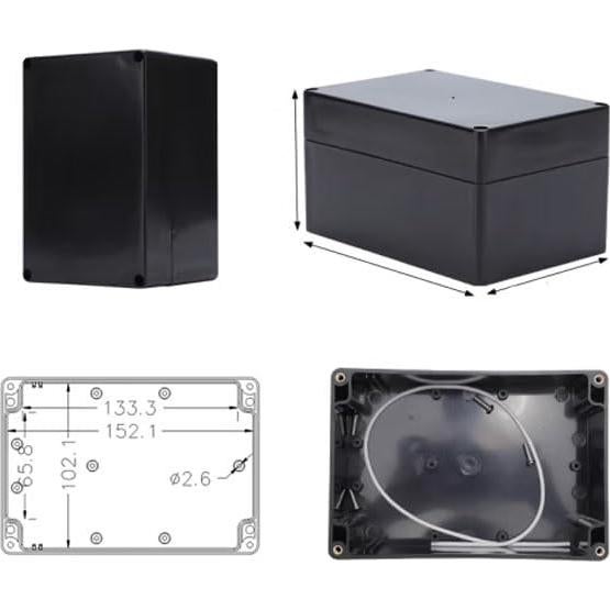 Caja de Proyecto Eléctrica Lhazemu ABS IP65 200x120x75mm