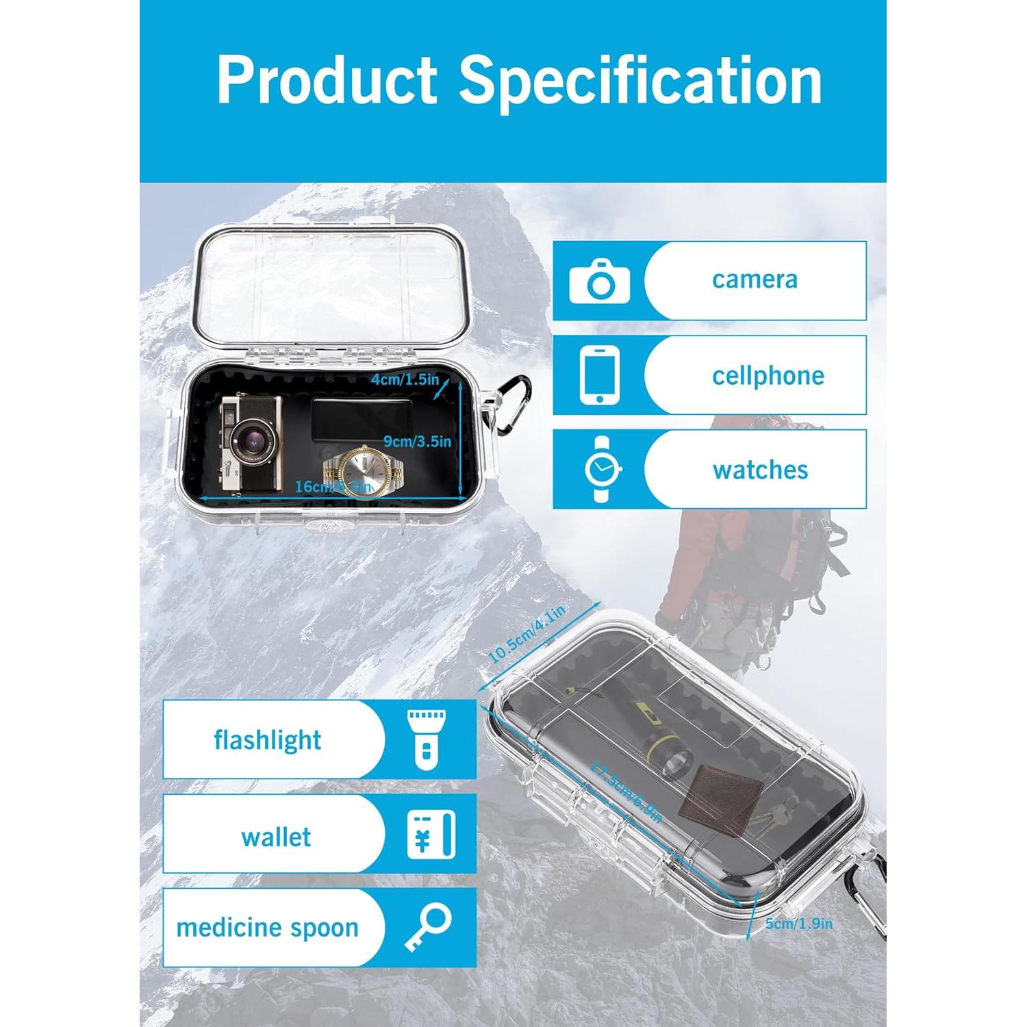 Caja de Almacenamiento Impermeable V BESTLIFE 19x12cm EDC