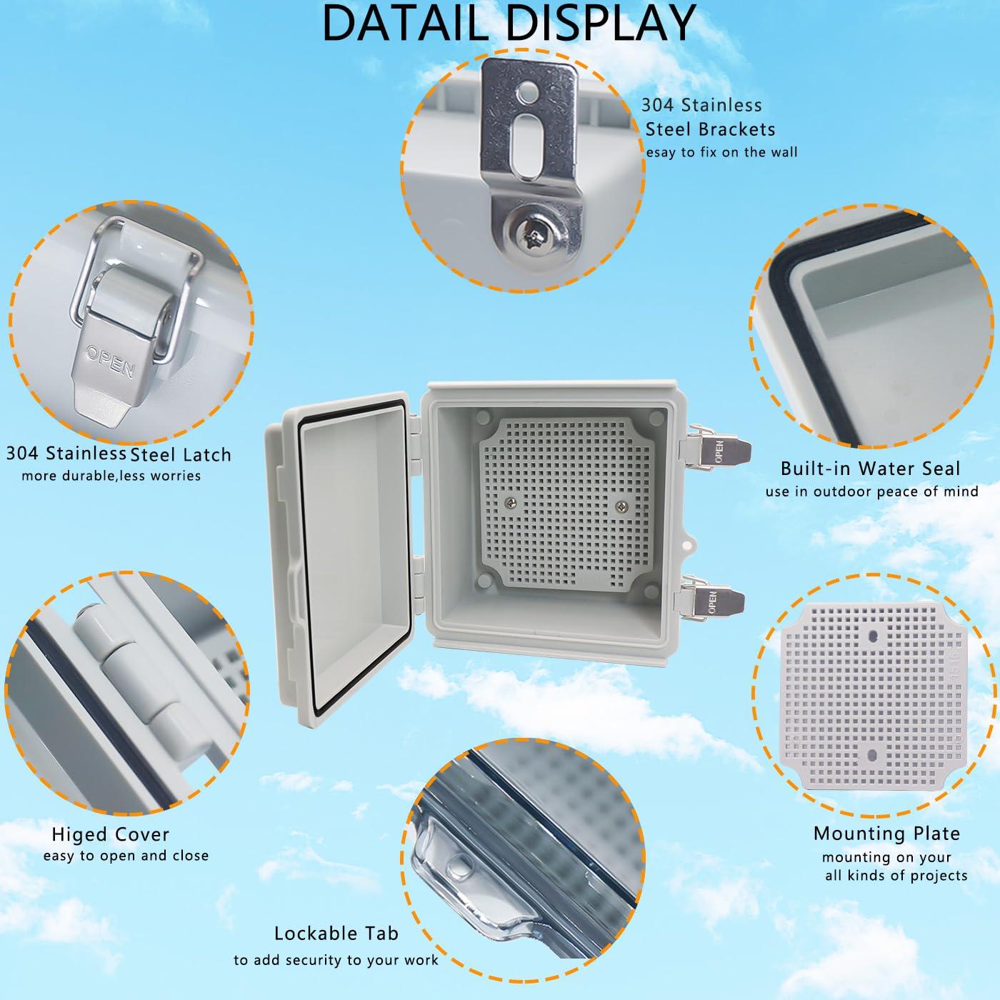 Caja Eléctrica Impermeable IP67 LuSumtly 17x16x9 cm Gris