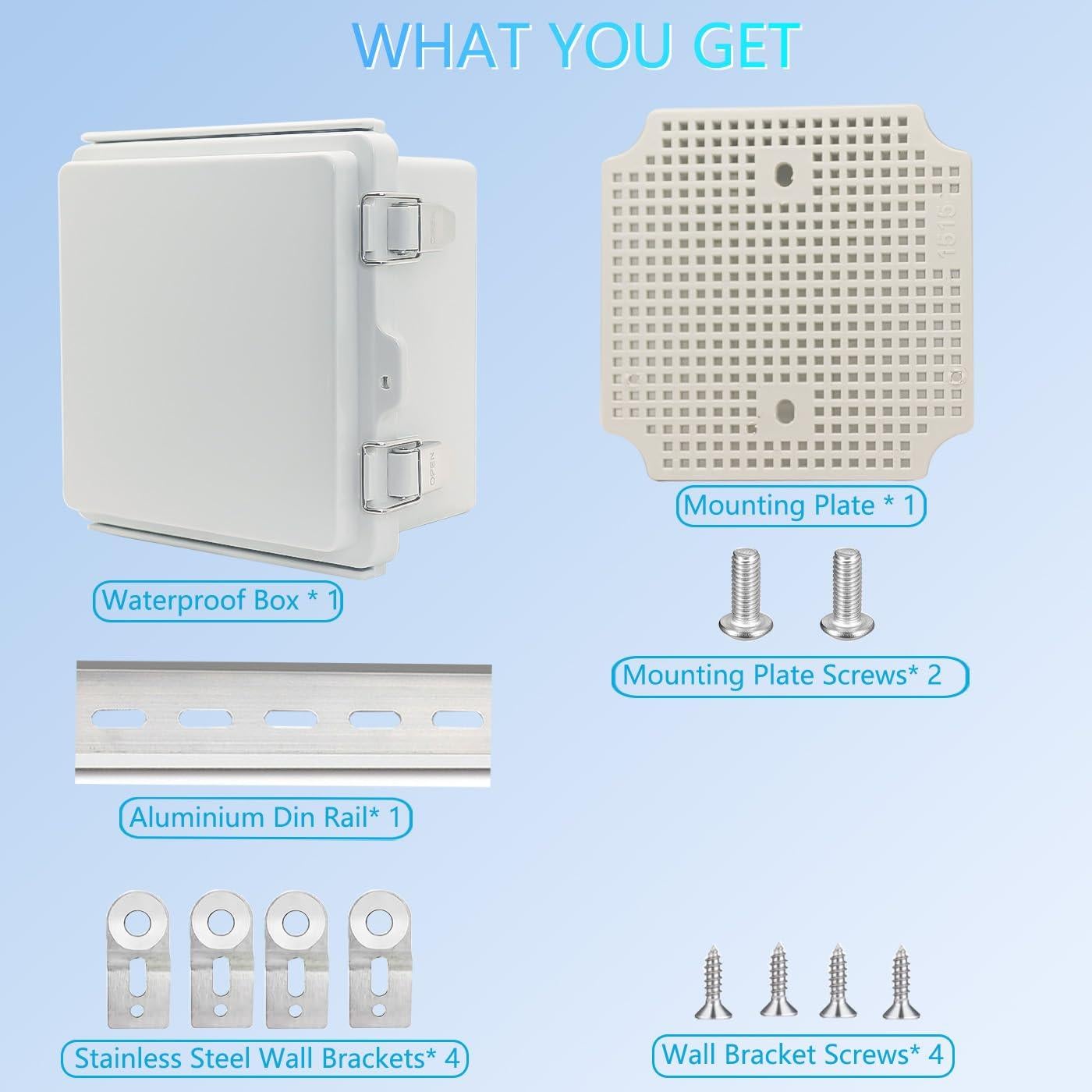 Caja Eléctrica Impermeable IP67 LuSumtly 17x16x9 cm Gris