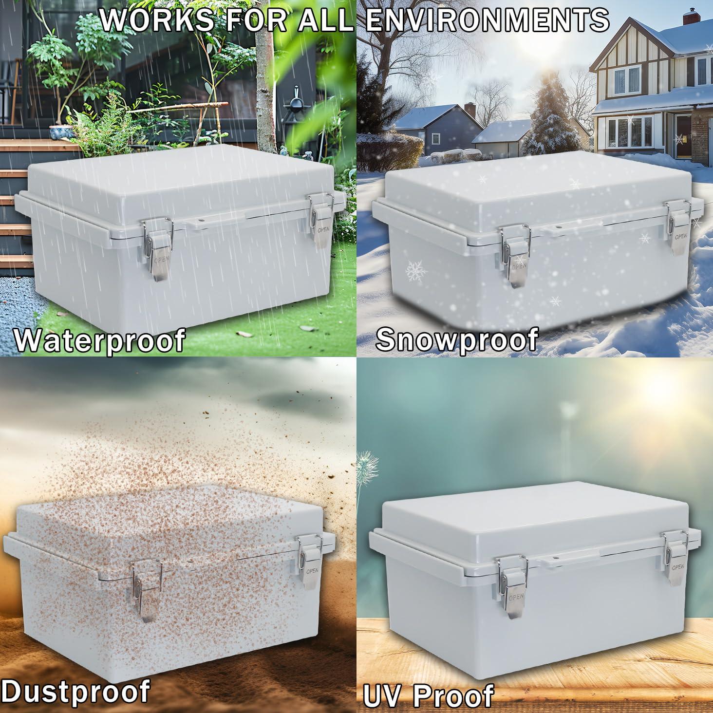 Caja Eléctrica Impermeable IP67 LuSumtly 17x16x9 cm Gris