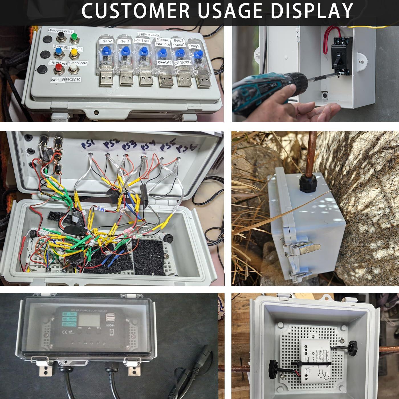 Caja Eléctrica Impermeable IP67 LuSumtly 17x16x9 cm Gris