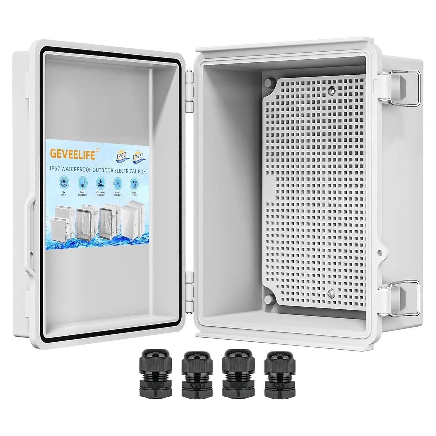 Caja de Conexiones Impermeable GEVEELIFE 22.1x17x10.9cm IP67