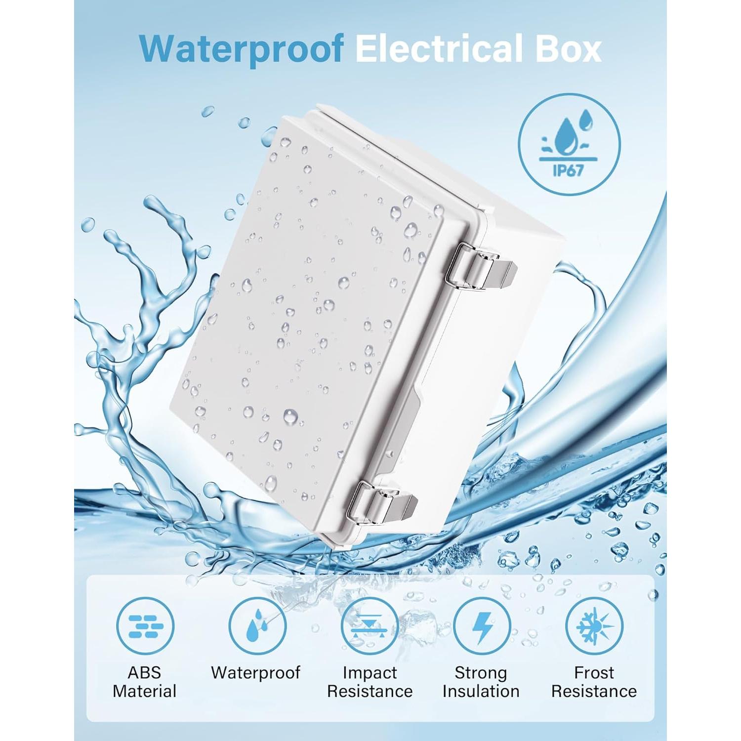 Caja de Conexiones Impermeable GEVEELIFE 22.1x17x10.9cm IP67