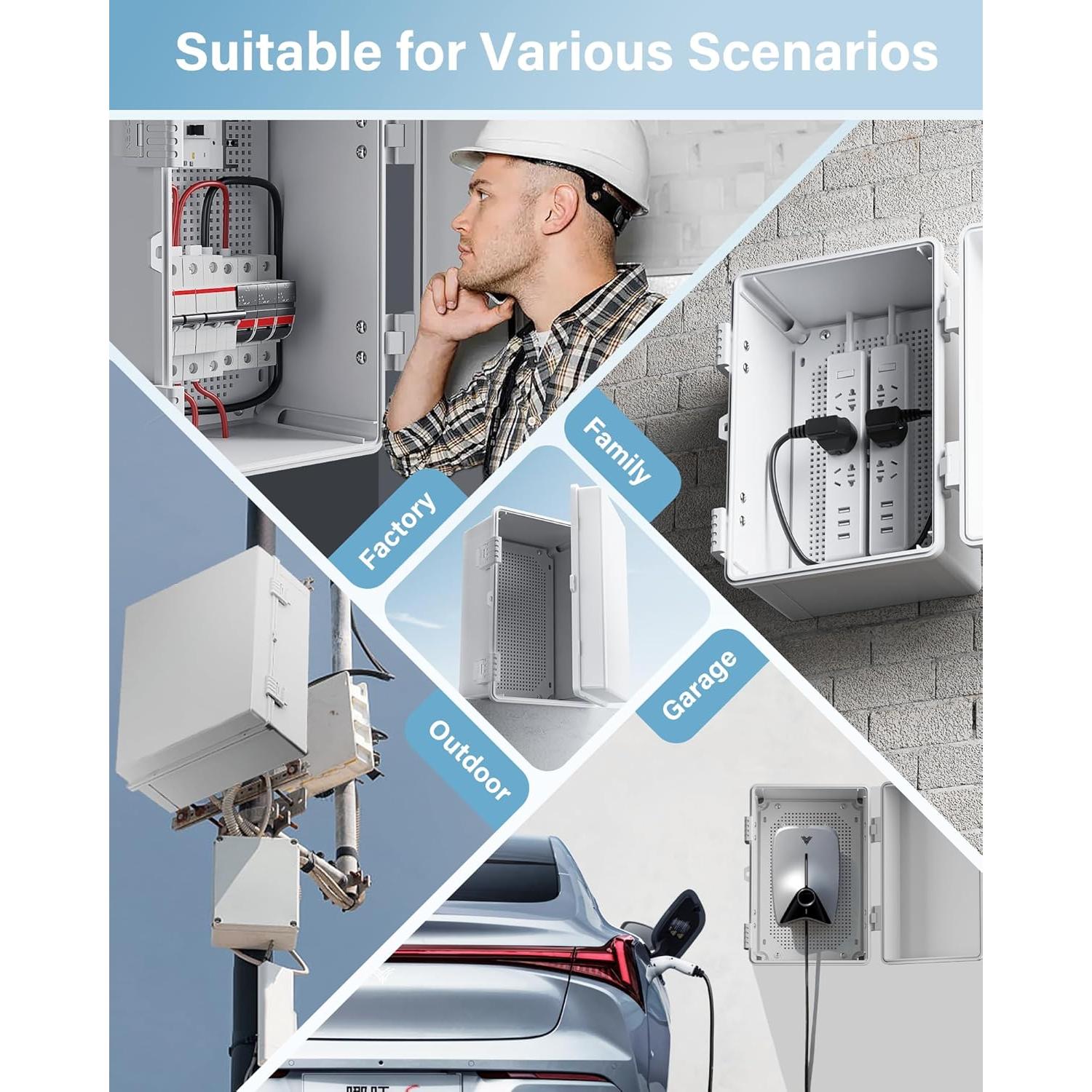 Caja de Conexiones Impermeable GEVEELIFE 22.1x17x10.9cm IP67