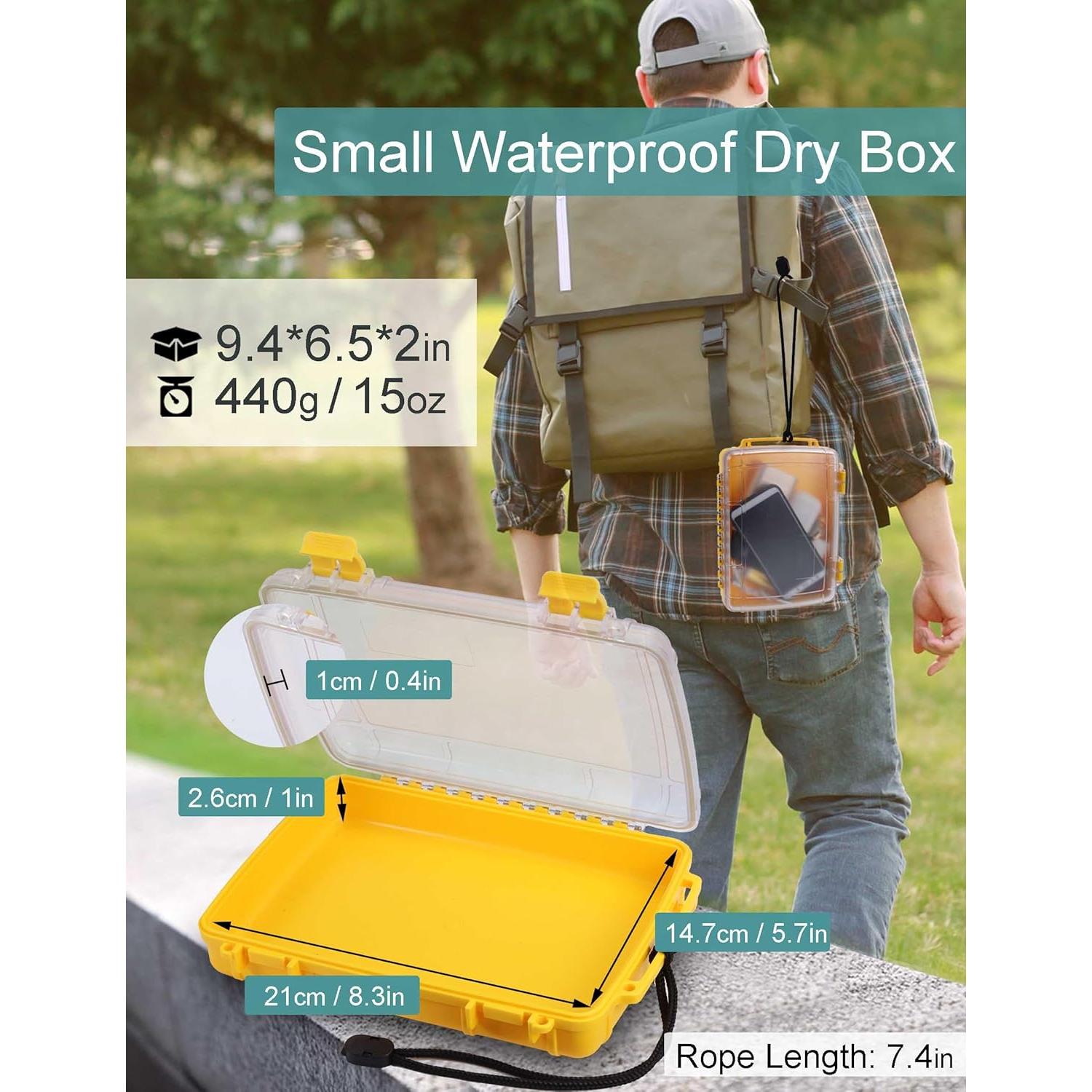 Caja Secadora Impermeable Avlcoaky Amarilla 23,88x16,51 cm