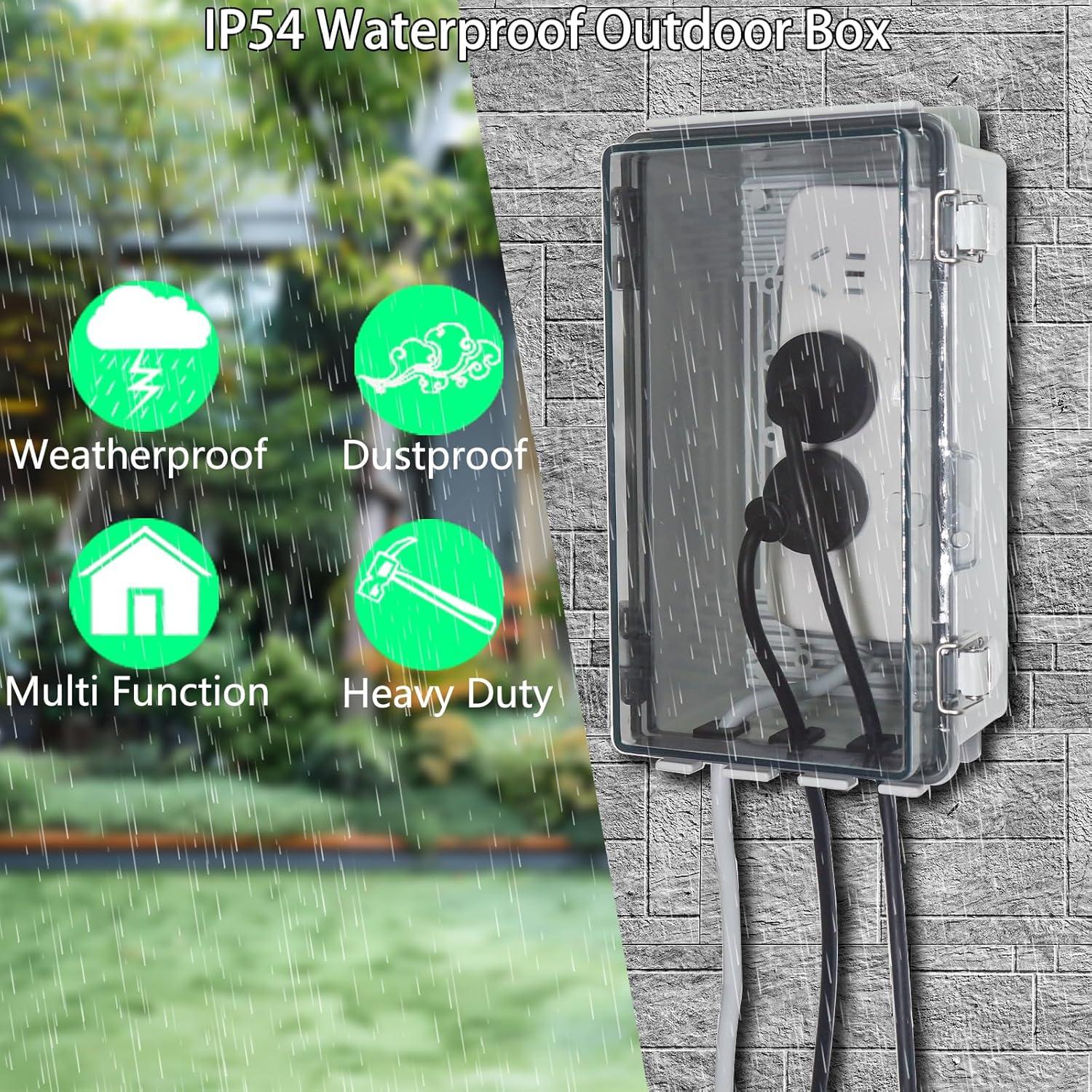 Caja Eléctrica Exterior Impermeable IP55 LuSumtly 22.6x12.4cm