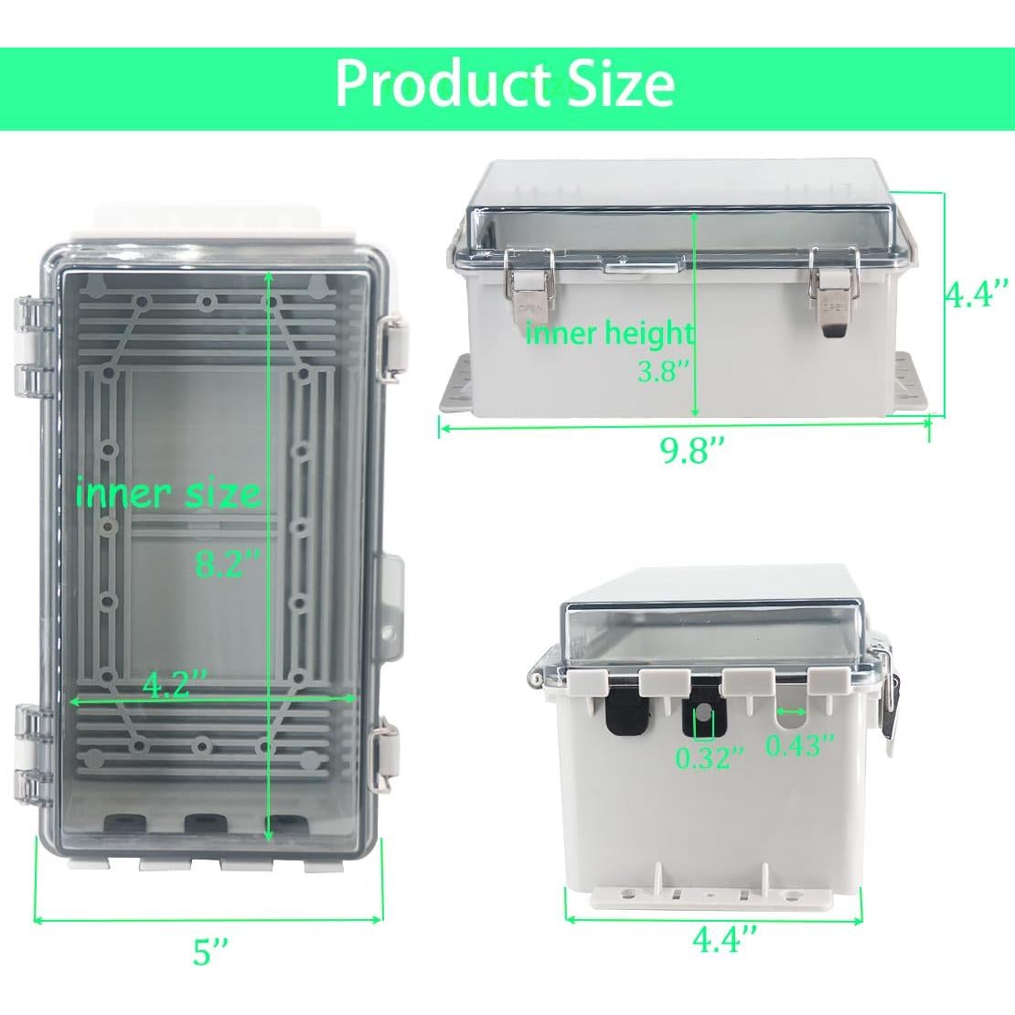 Caja Eléctrica Exterior Impermeable IP55 LuSumtly 22.6x12.4cm