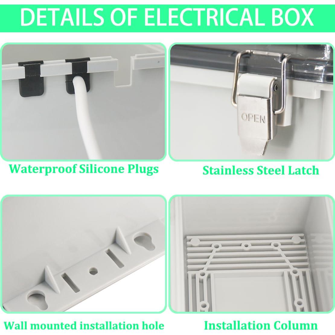 Caja Eléctrica Exterior Impermeable IP55 LuSumtly 22.6x12.4cm
