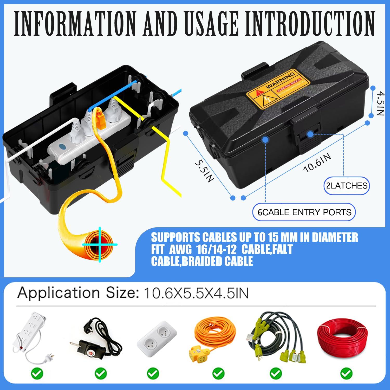Caja Eléctrica Exterior IP54 FZDSY Mediana Negra