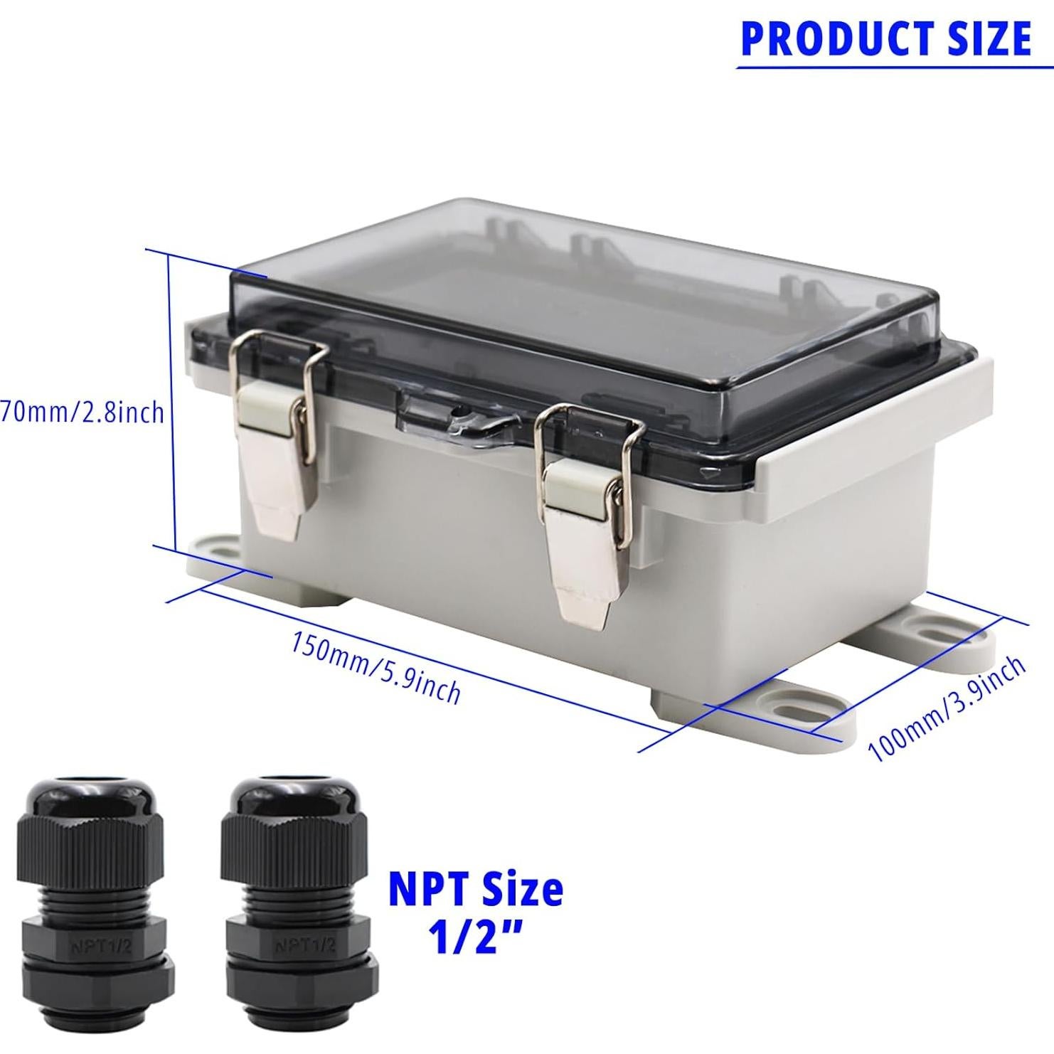Caja Eléctrica Impermeable MAKERELE 150x100x70mm IP67