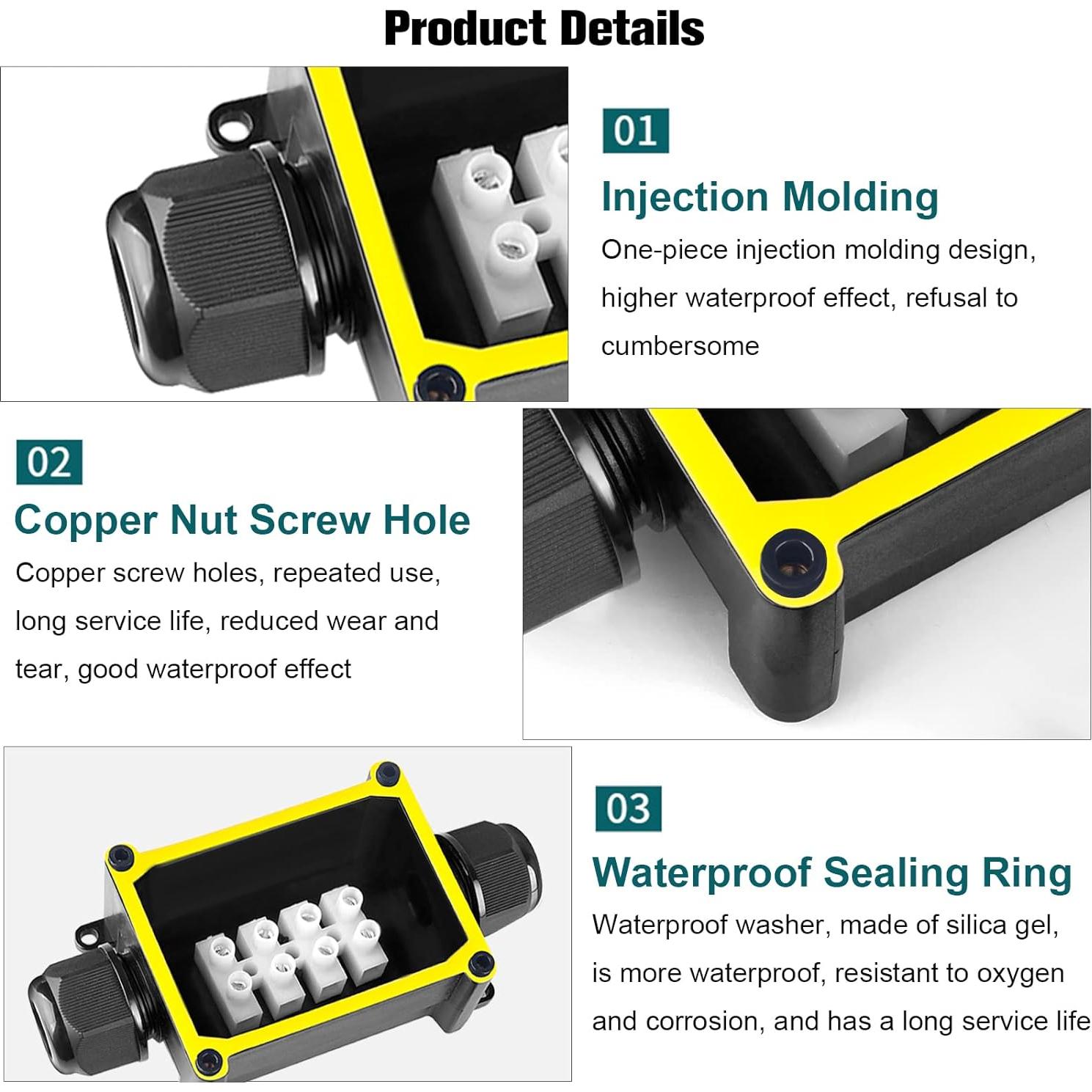 Caja de Conexiones Impermeable 2 Vías Allaounion IP68