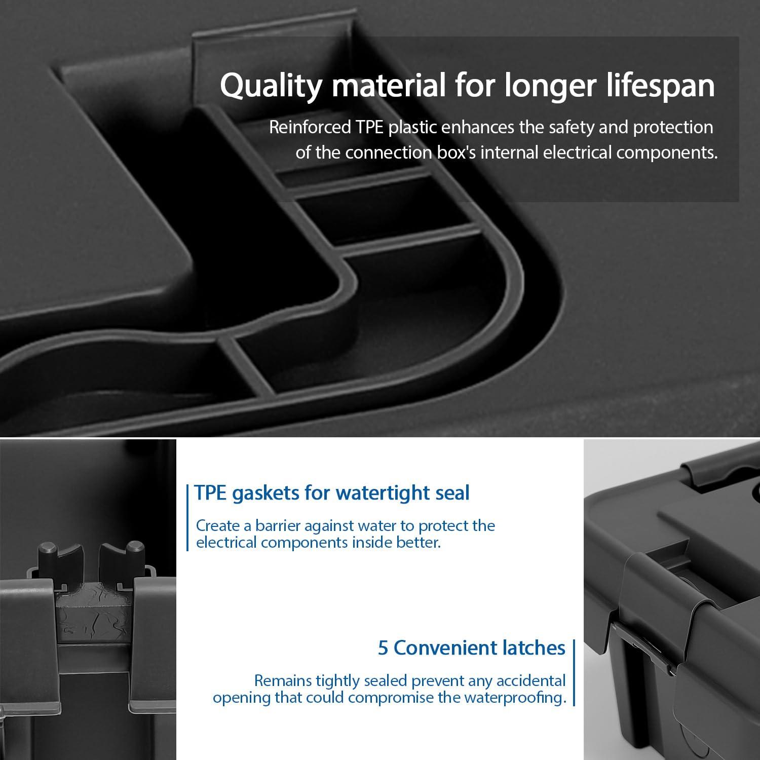 Caja Eléctrica Exterior LeMotech IP55 Grande Negra