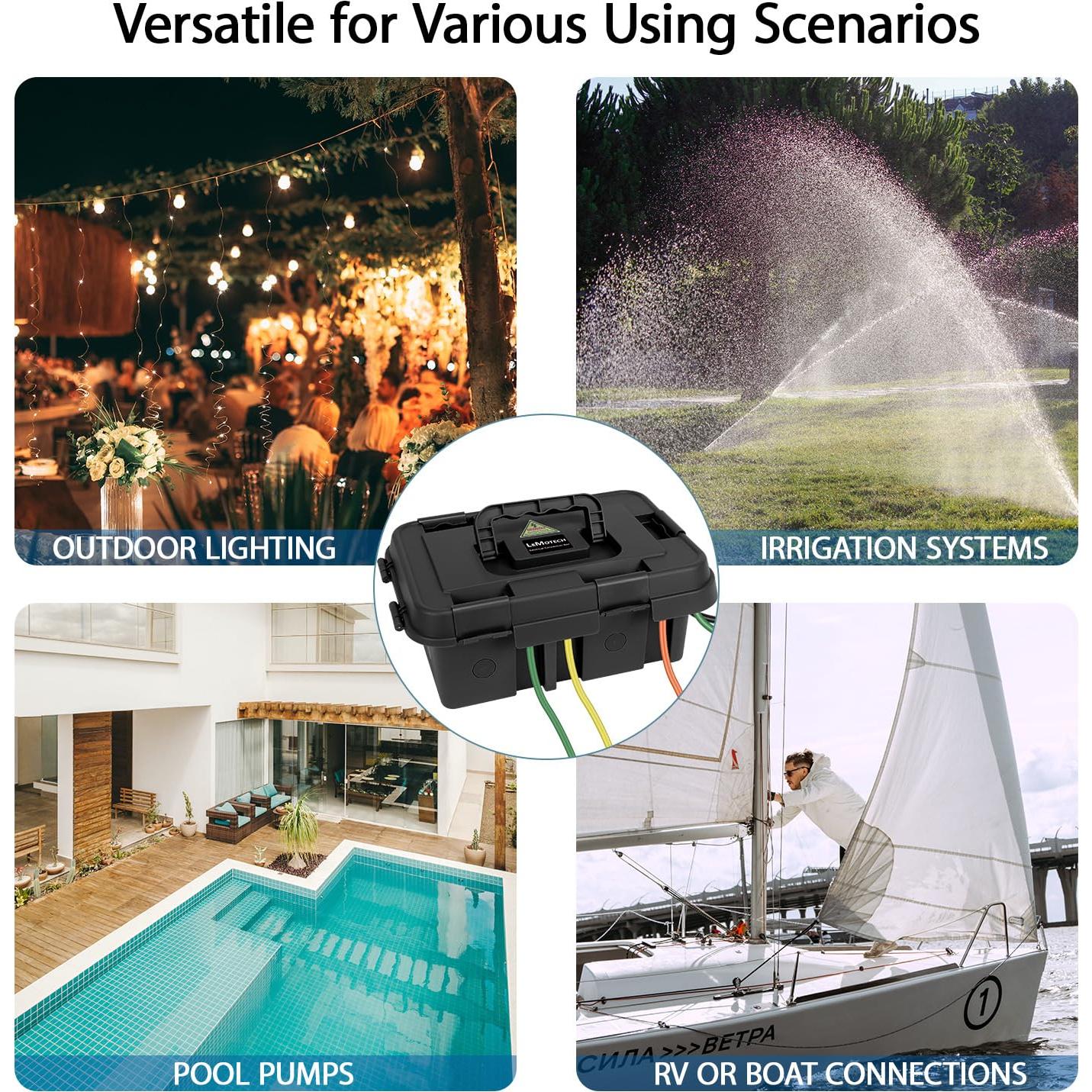 Caja Eléctrica Exterior LeMotech IP55 Grande Negra