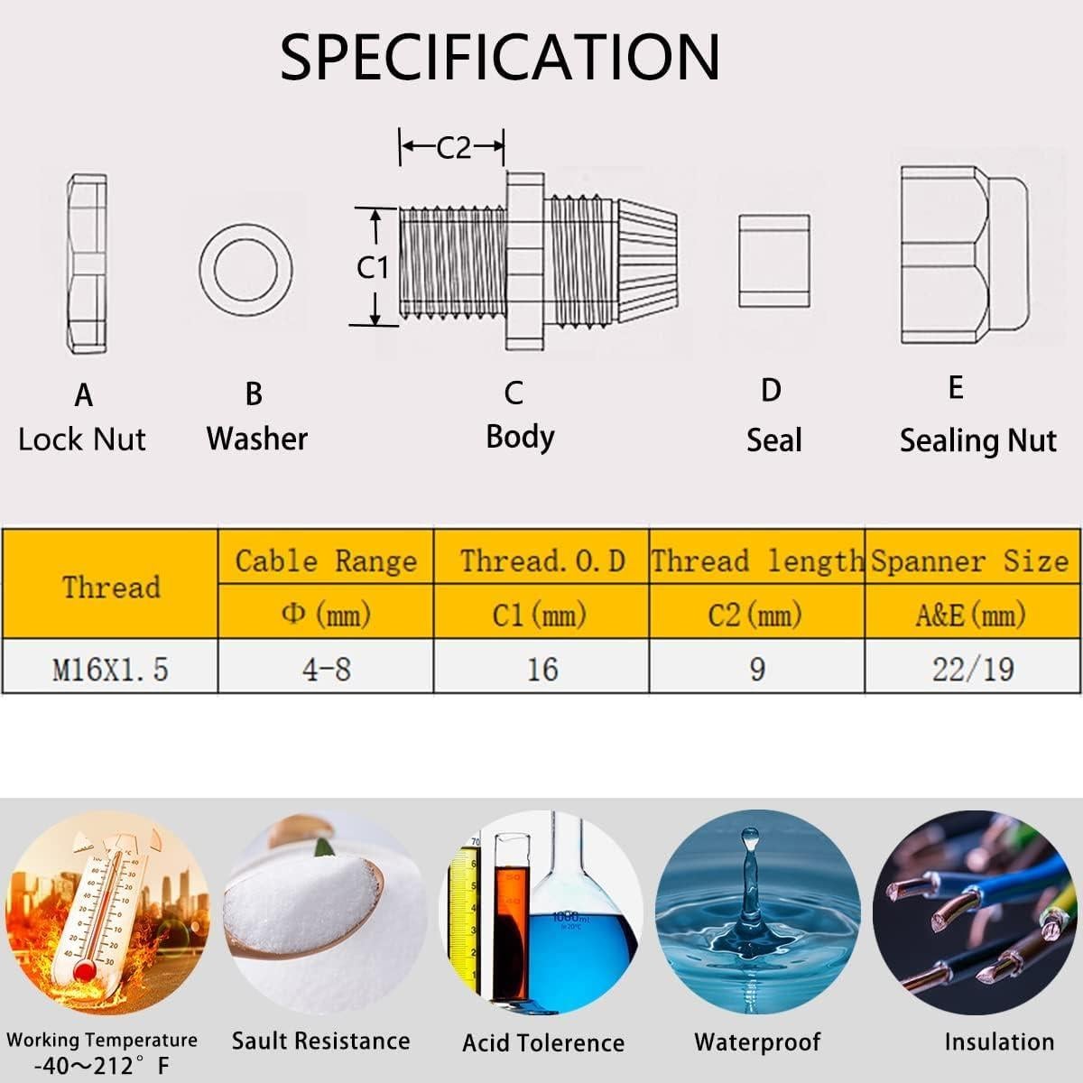 Caja de Proyecto Impermeable Otdorpatio 20x12x7.5cm IP67