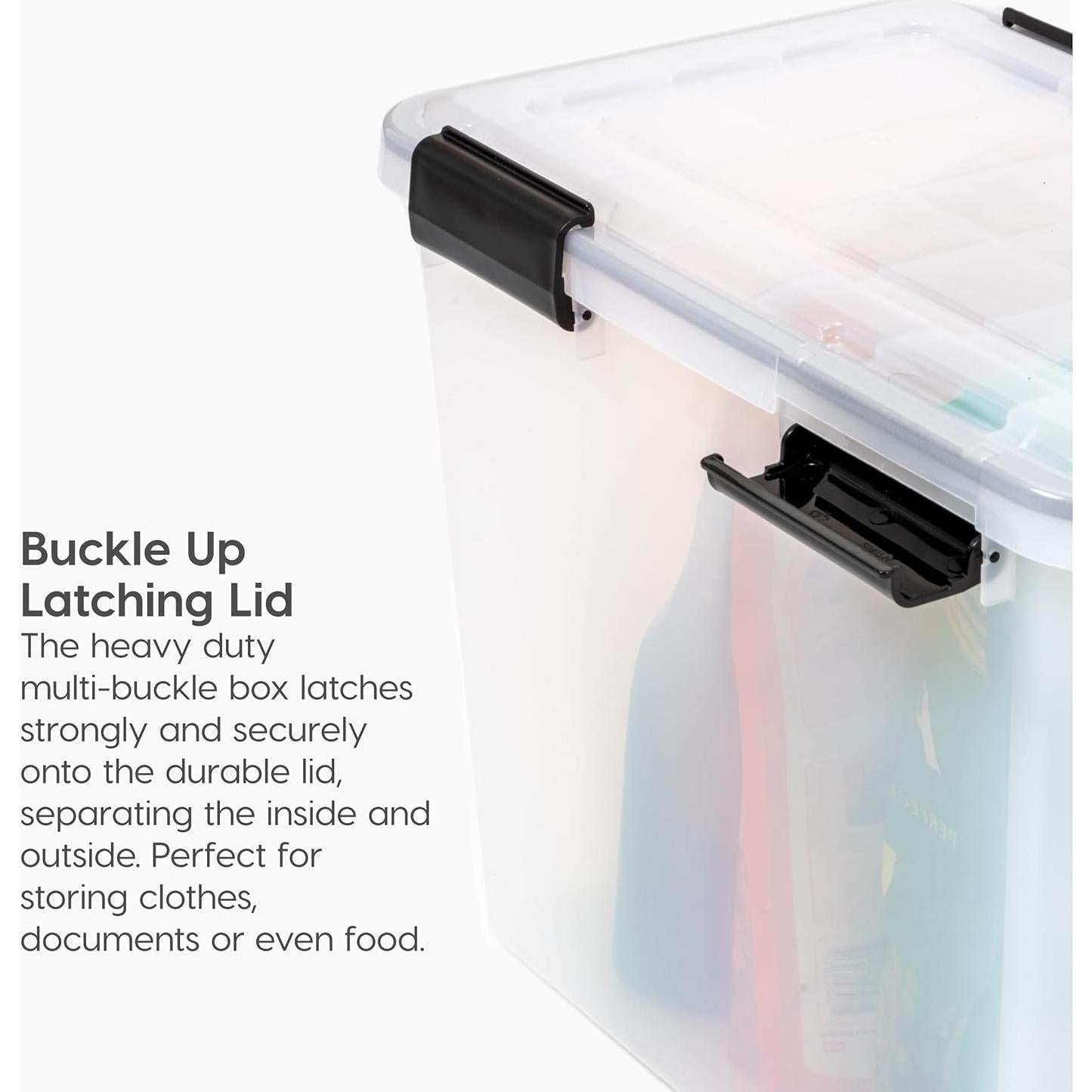 Caja de Archivos IRIS USA WeatherPro 32 Qt 4 Pack Transparente