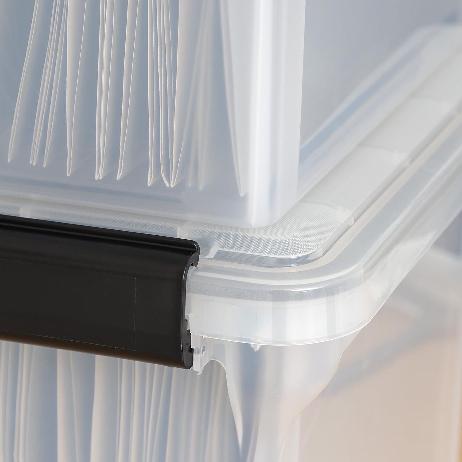 Caja de Archivos IRIS USA WeatherPro 32 Qt 4 Pack Transparente