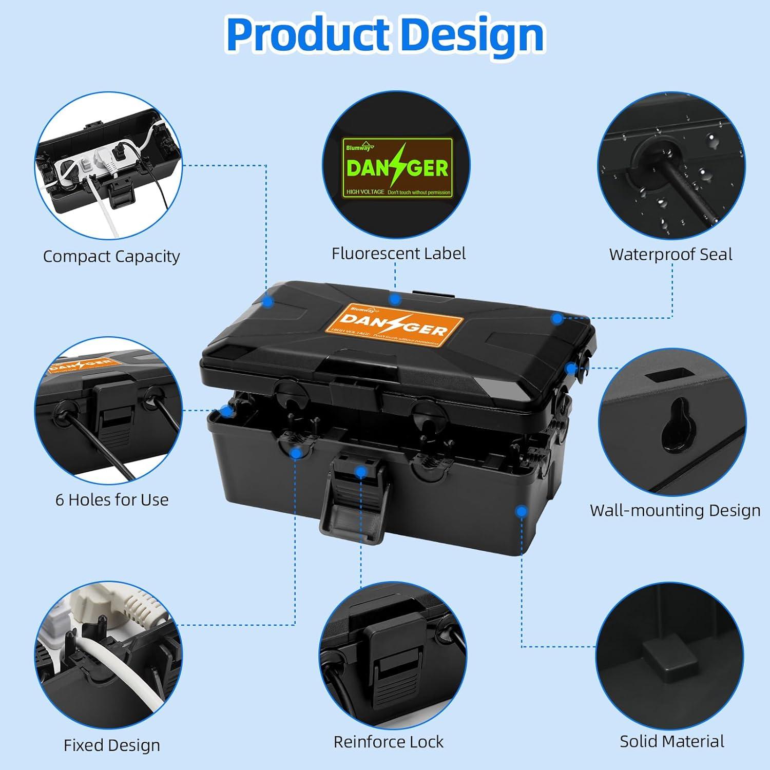 Caja Eléctrica Exterior Mediana Blumway IP54 25,4x15x9,4cm