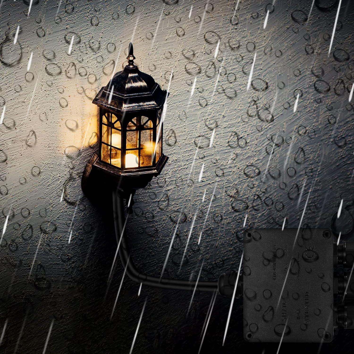 Caja de Conexiones Eléctrica IP68 4 Vías Qiwuhai 4-12mm