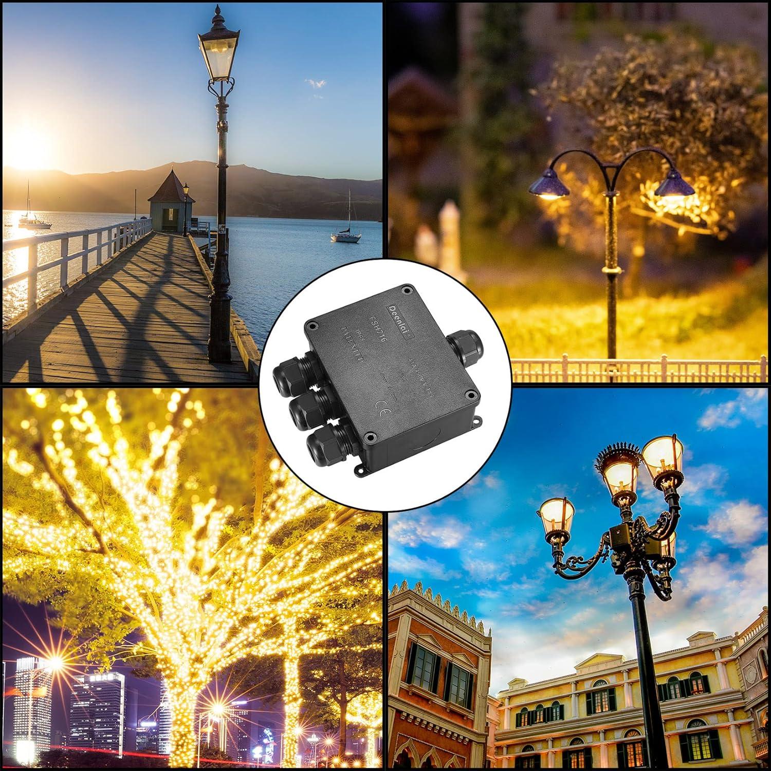 Caja de Conexiones Eléctrica IP68 4 Vías Qiwuhai 4-12mm