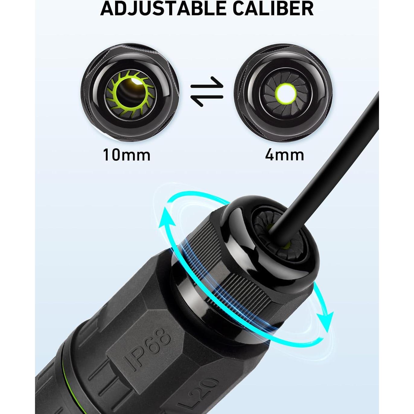 Paquete de 3 Cajas de Conexión SARDVISA IP68 4-10mm