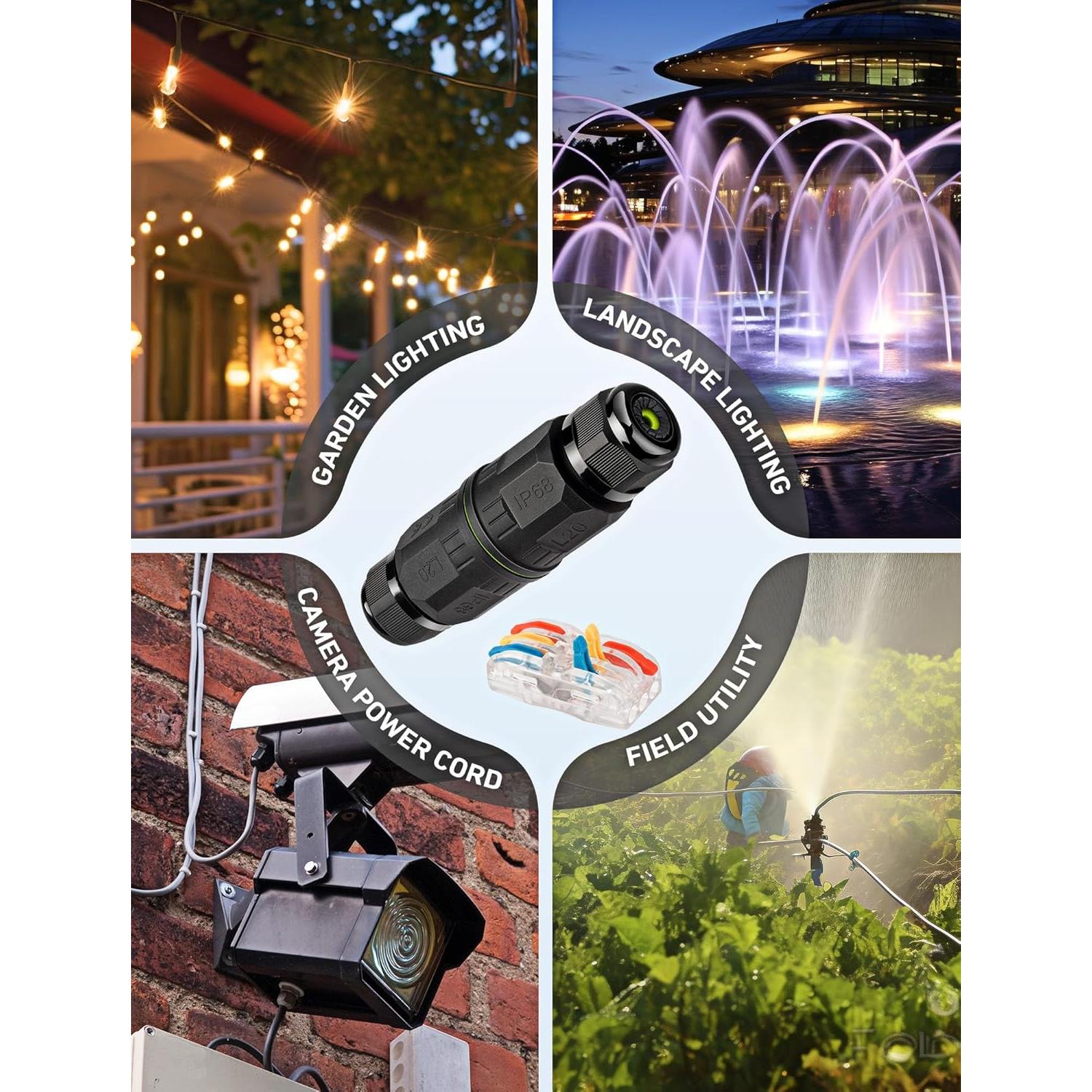 Paquete de 3 Cajas de Conexión SARDVISA IP68 4-10mm