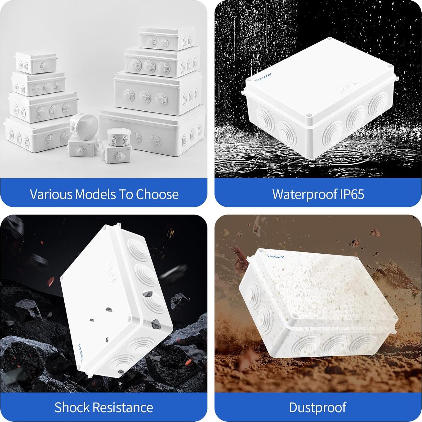 Caja de Conexiones Impermeable TAVONUXT IP65 200x155x80mm