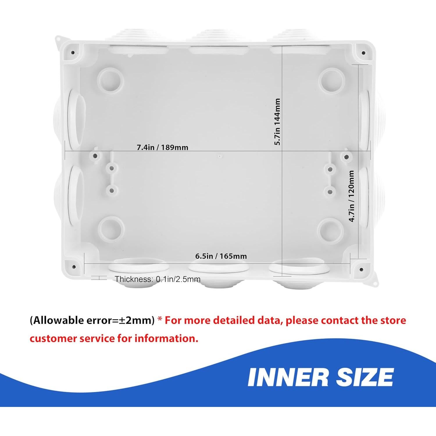 Caja de Conexiones Impermeable TAVONUXT IP65 200x155x80mm