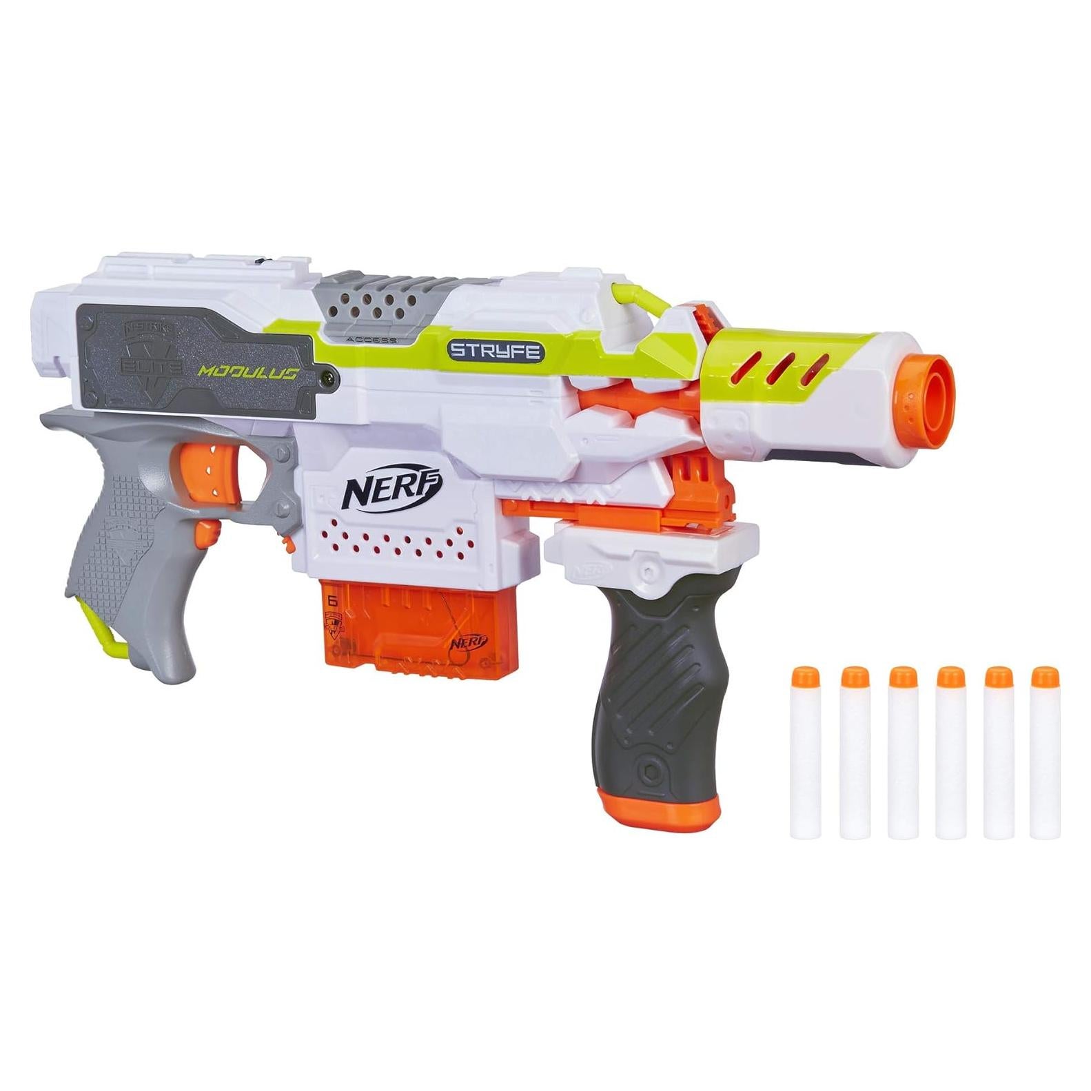 Nerf Modulus Stryfe Blaster Motorizado - Dispara 6 Dardos
