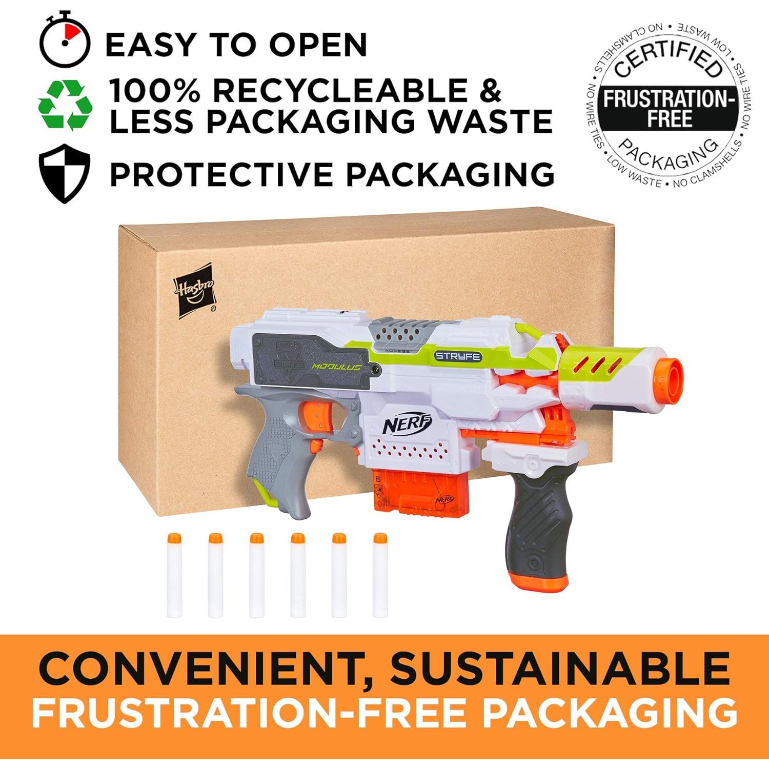 Nerf Modulus Stryfe Blaster Motorizado - Dispara 6 Dardos