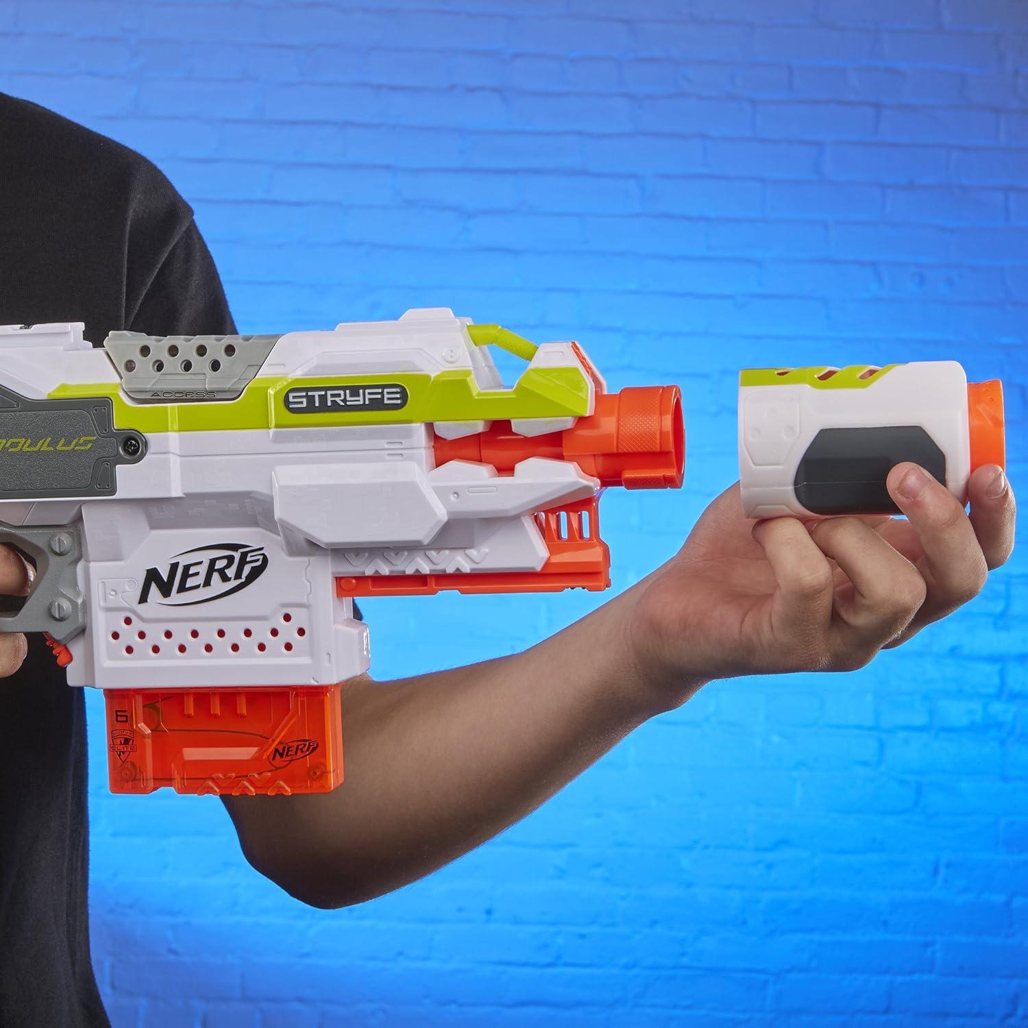 Nerf Modulus Stryfe Blaster Motorizado - Dispara 6 Dardos