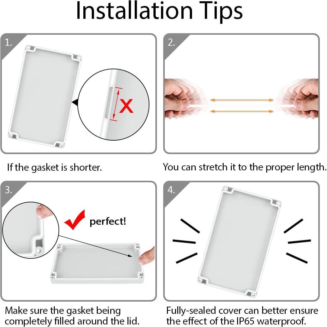 Caja de Conexiones Plástica IP65 HoHaing 200x120x75mm