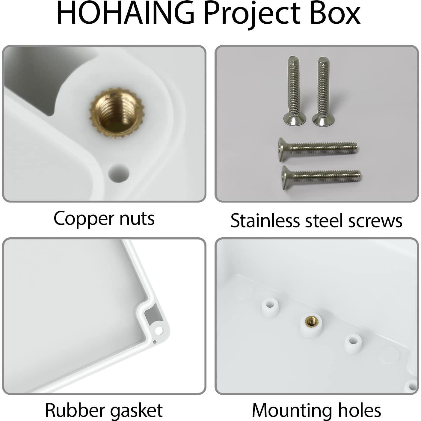 Caja de Conexiones Plástica IP65 HoHaing 200x120x75mm