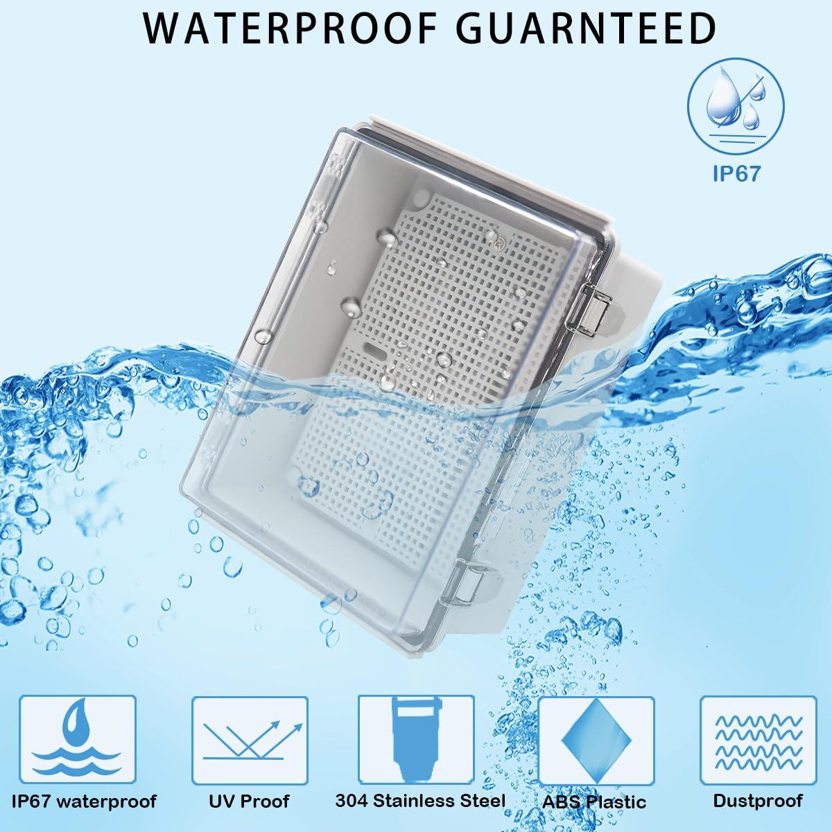 Caja de Conexiones Zulkit IP67 220x170x110mm Tapa Transparente