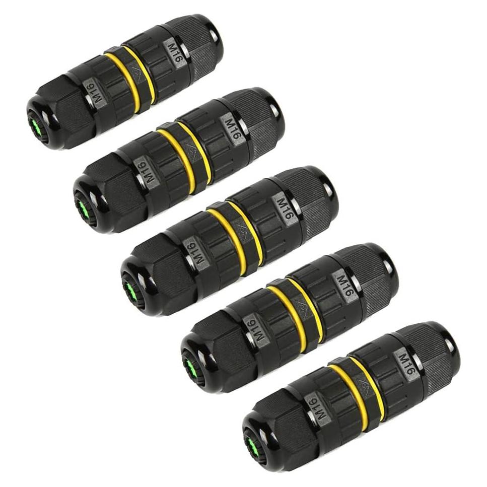 Caja de Conexiones Eléctricas IP68 HFJY M16 2 Vías 3 Pines